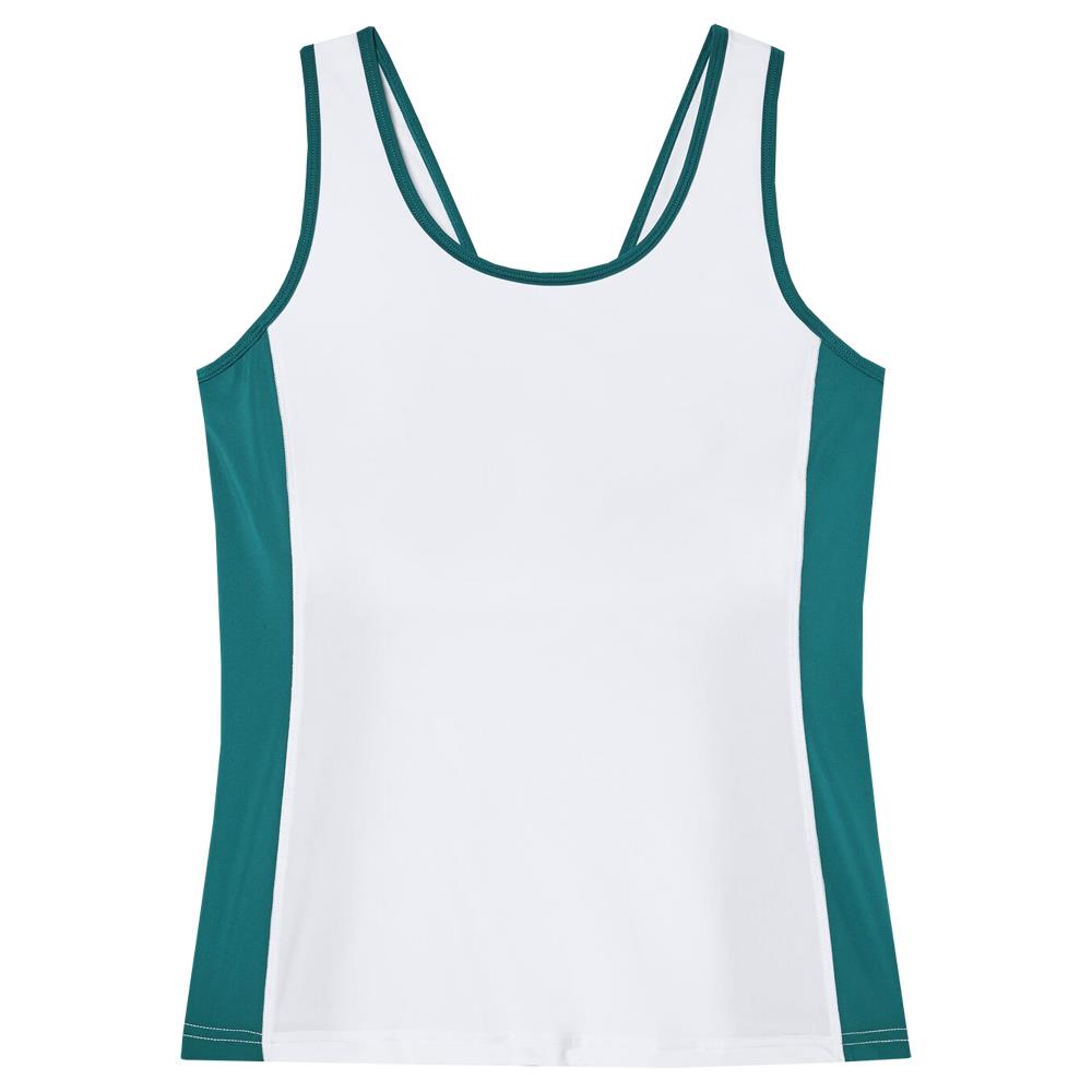 Fila Women's LA Finale V Back Tank - White/Deep Lake