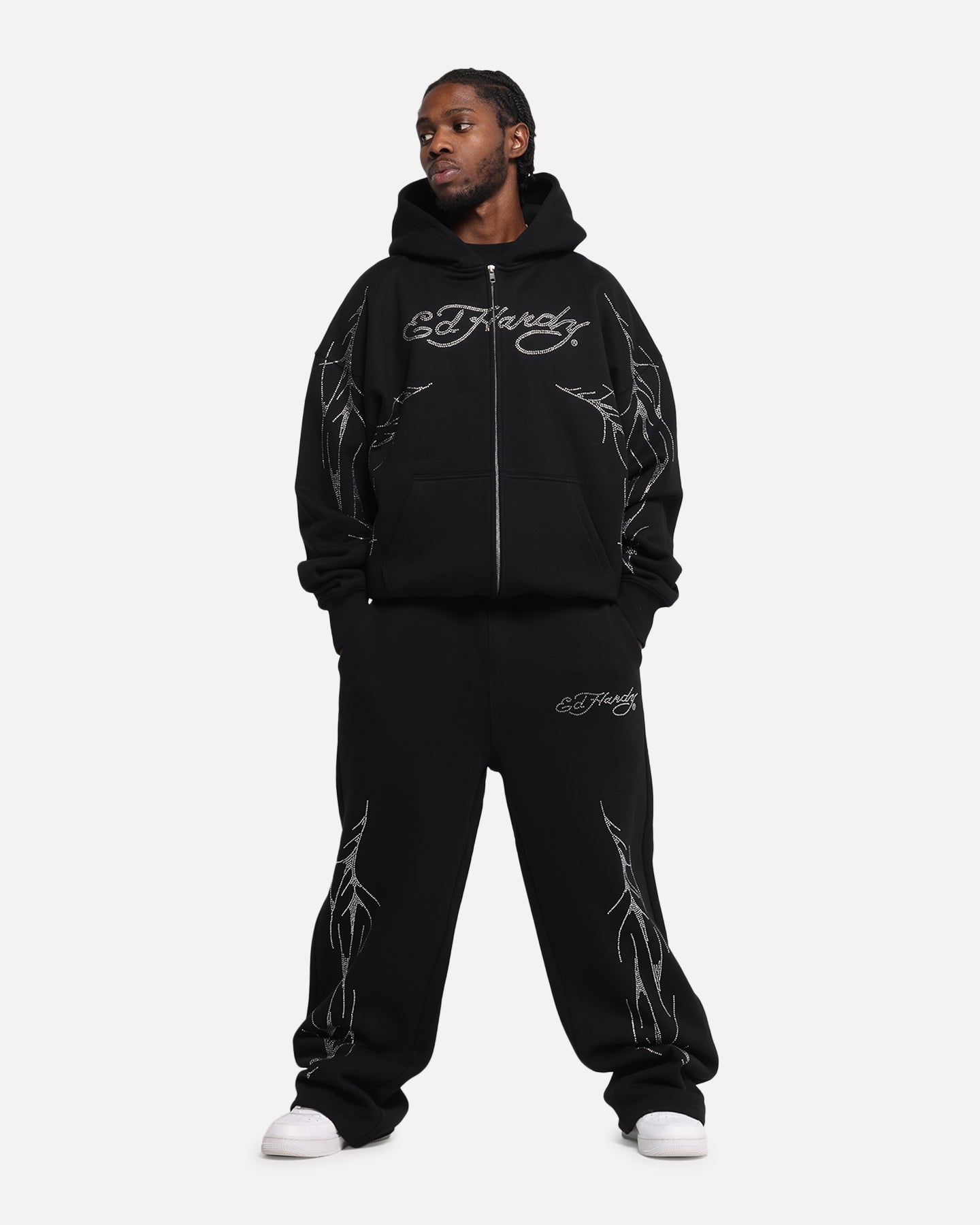 Ed Hardy Cyber Rhinestone Track Pants Black、mySite、zt4zffjzw