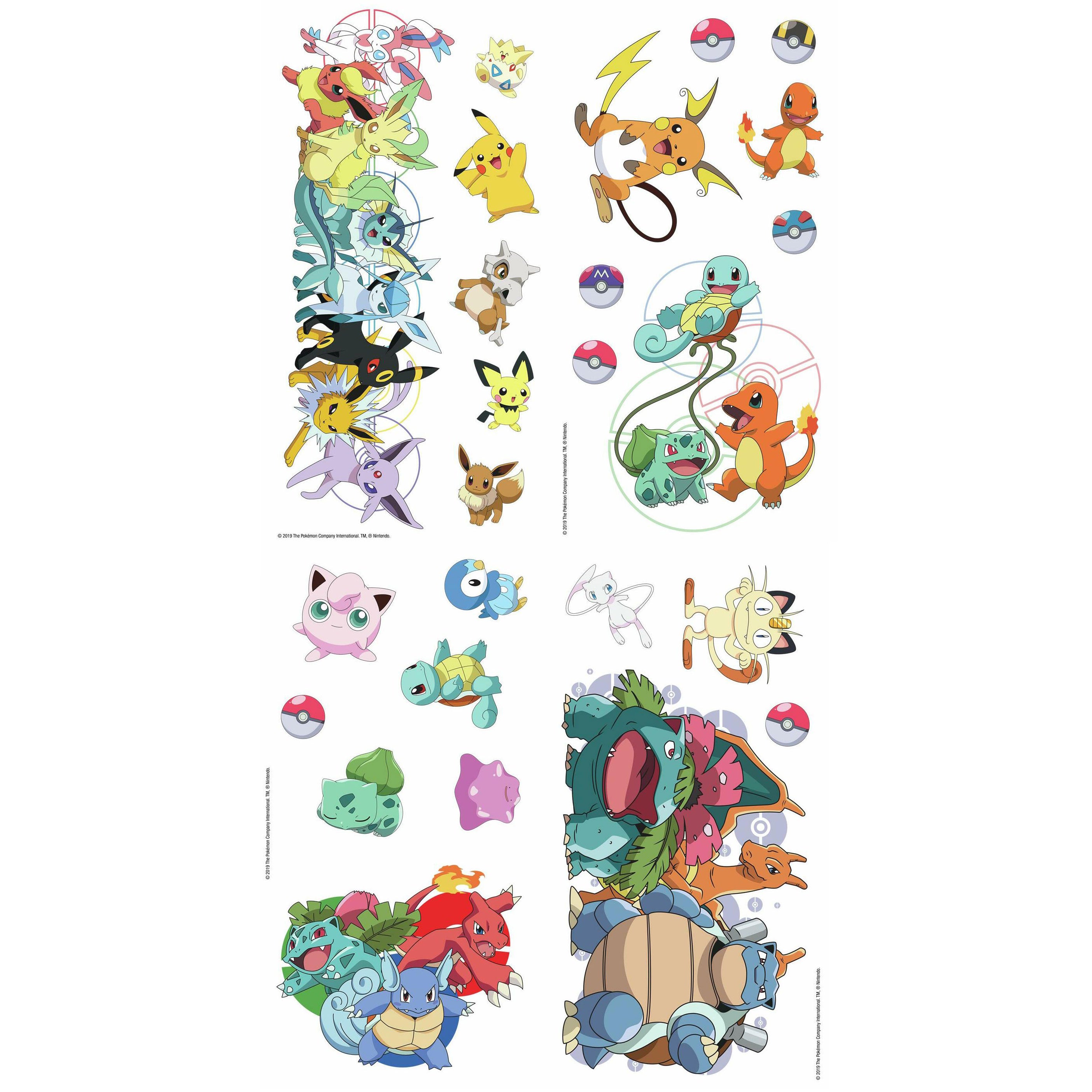 Pokemon Favorite Characters Wall Sticker Decals、mySite、ghnorth