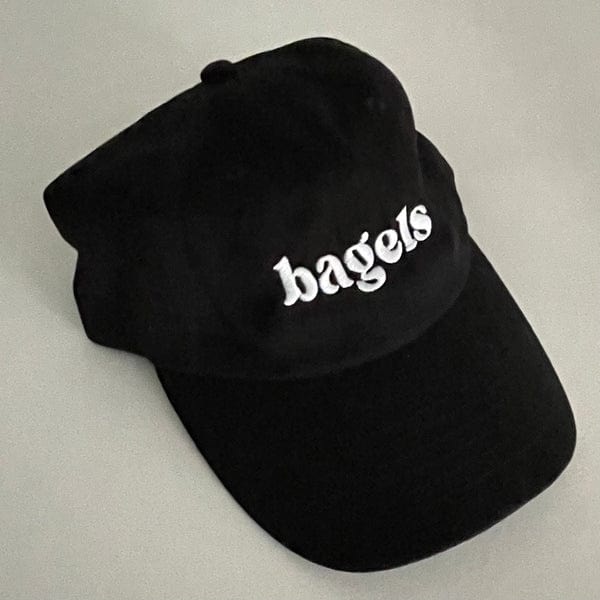 Unisex Bagels Baseball Cap - Black、mySite、topwebapps