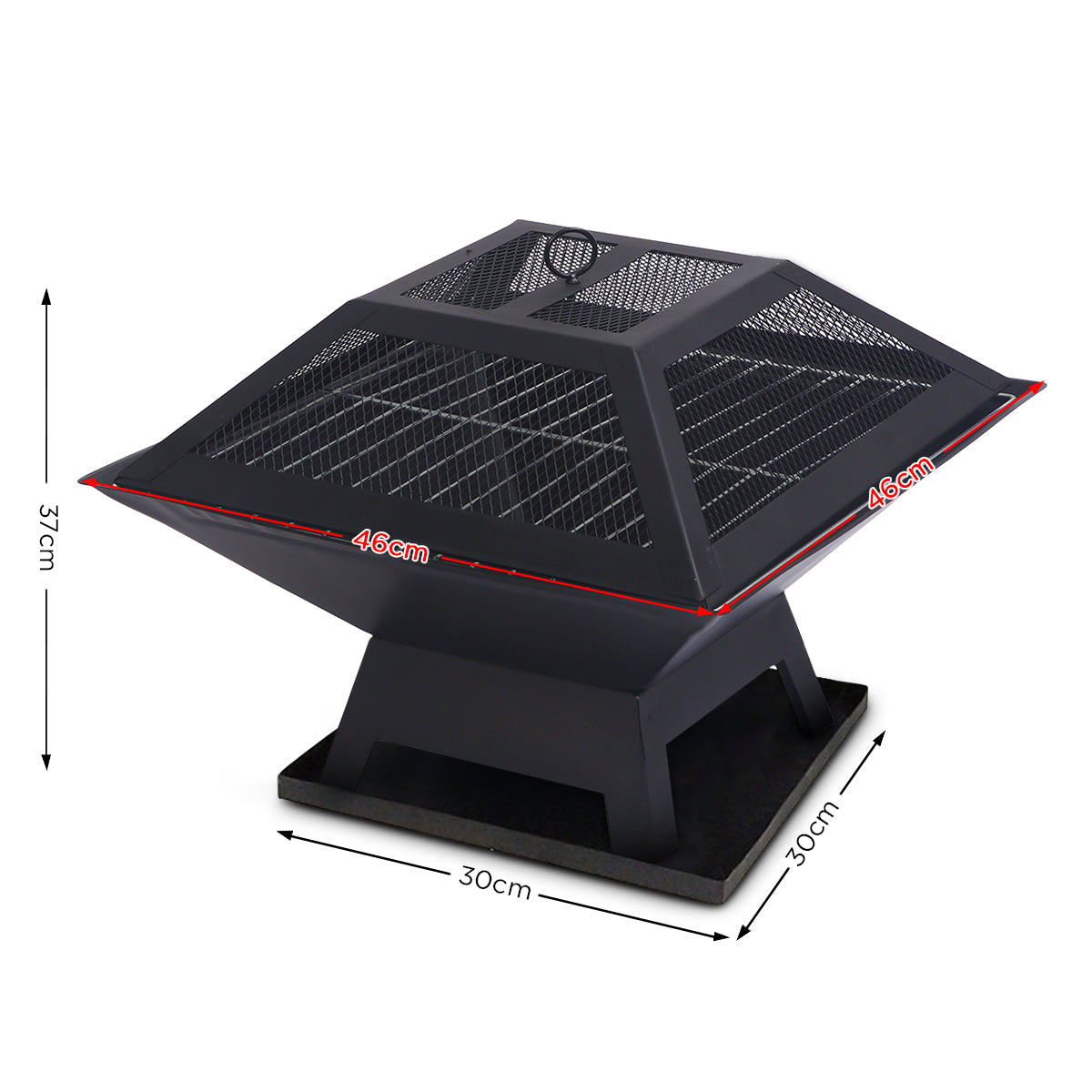 Wallaroo Portable 2-in-1 Outdoor Fire Pit with Cover for BBQ & Camping、mySite、camillekostekn