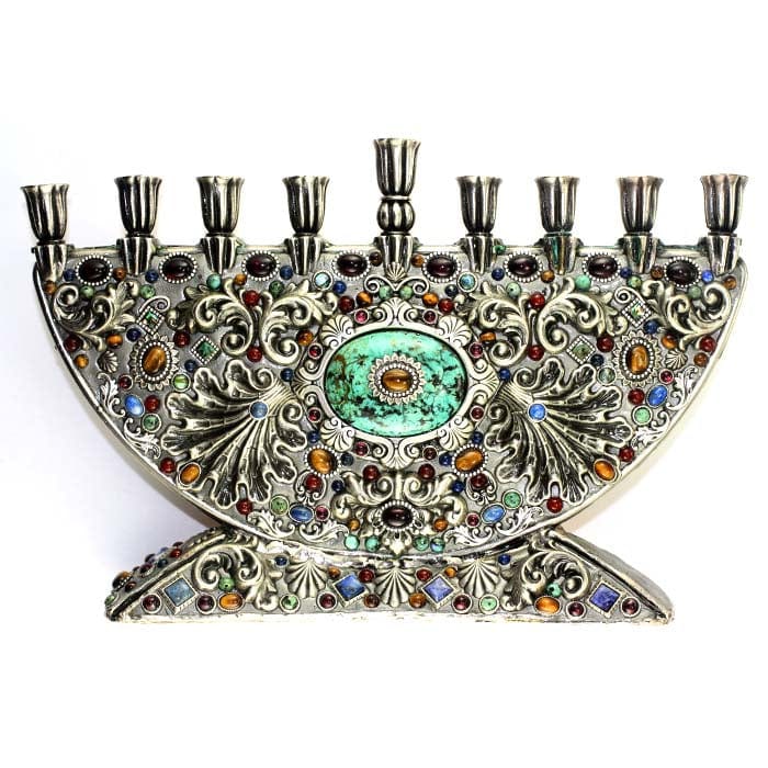 Michal Golan Handmade Turquoise Menorah、mySite、topwebapps