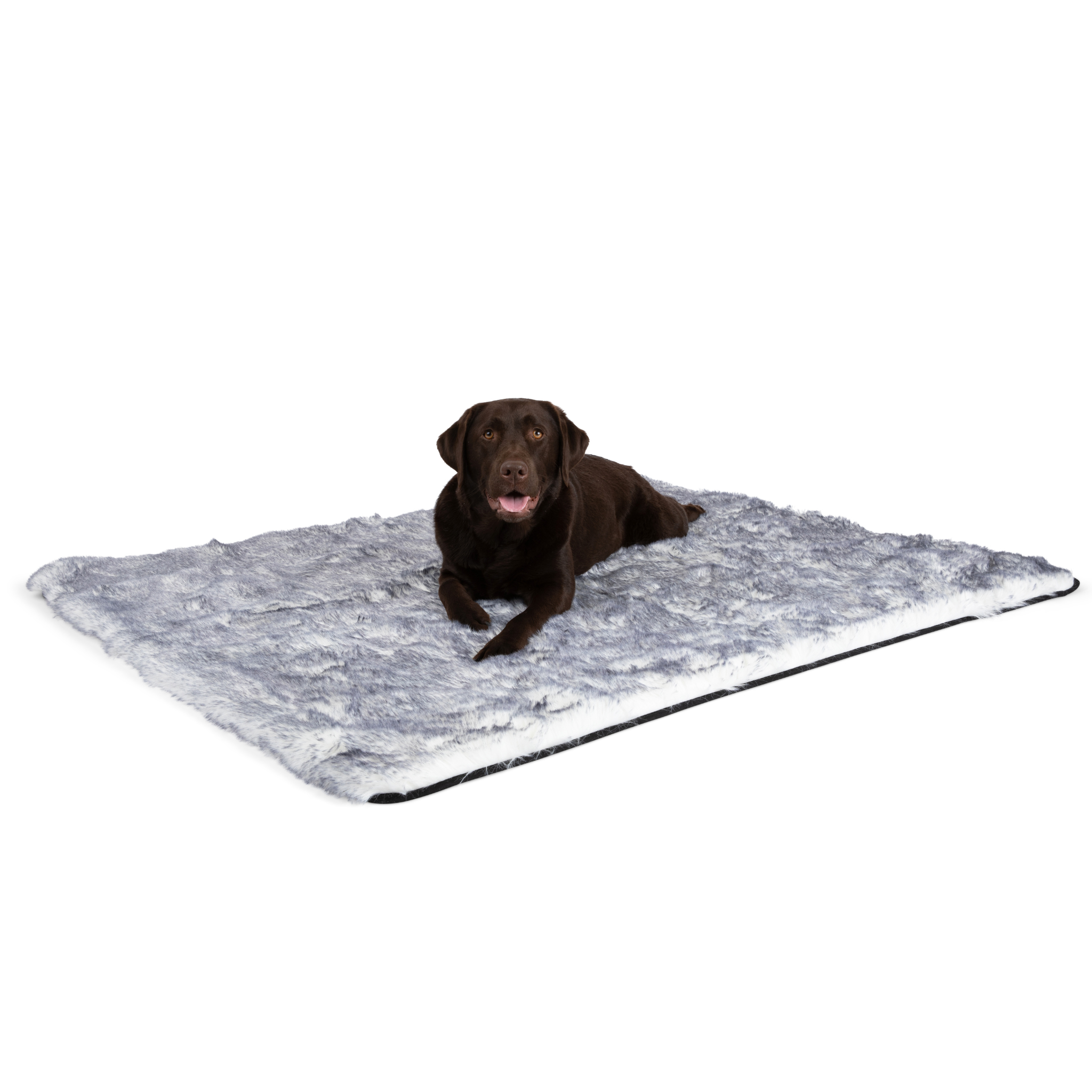 PupRug™ Luxe Orthopedic Runner Bed + Matching Waterproof Blanket Bundle - Ultra Plush Arctic Fox、mySite、solidvoid