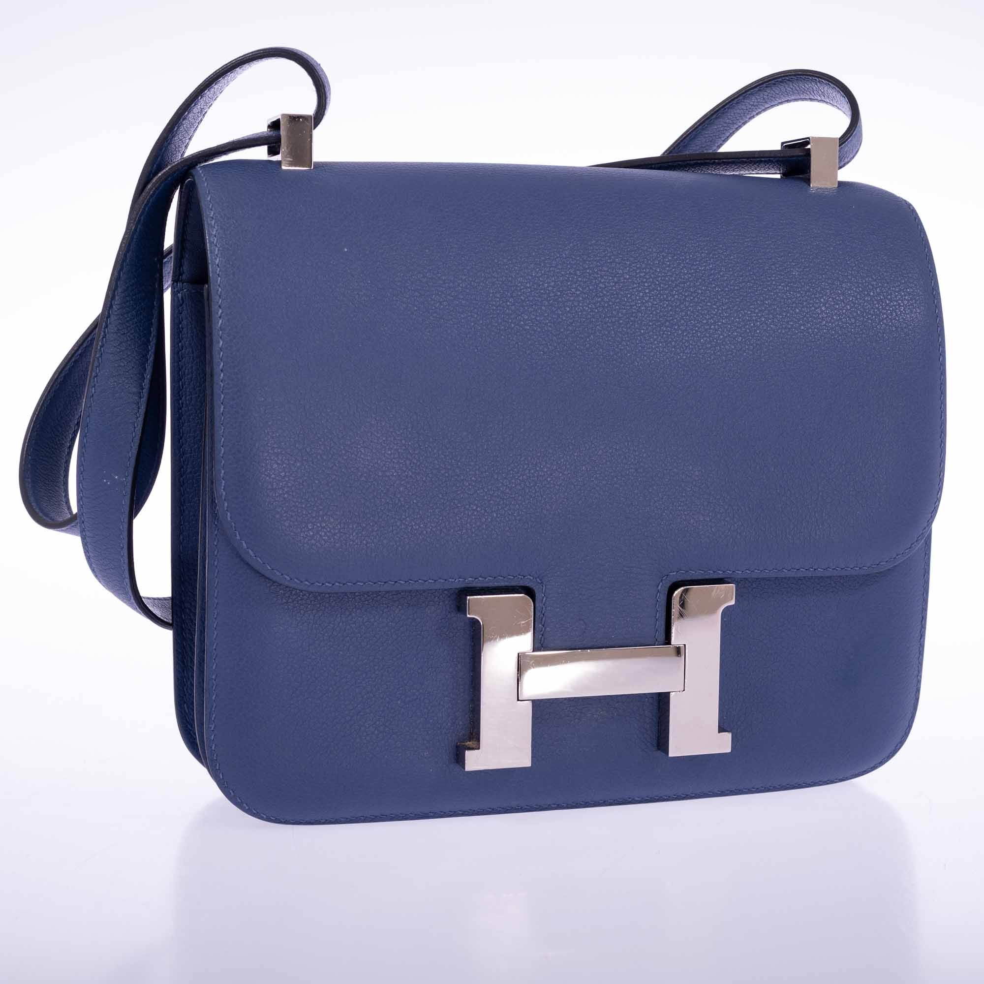 Hermès Constance 24 Bleu Brighton Evercolor Leather Palladium Hardware、mySite、garminoutage.com