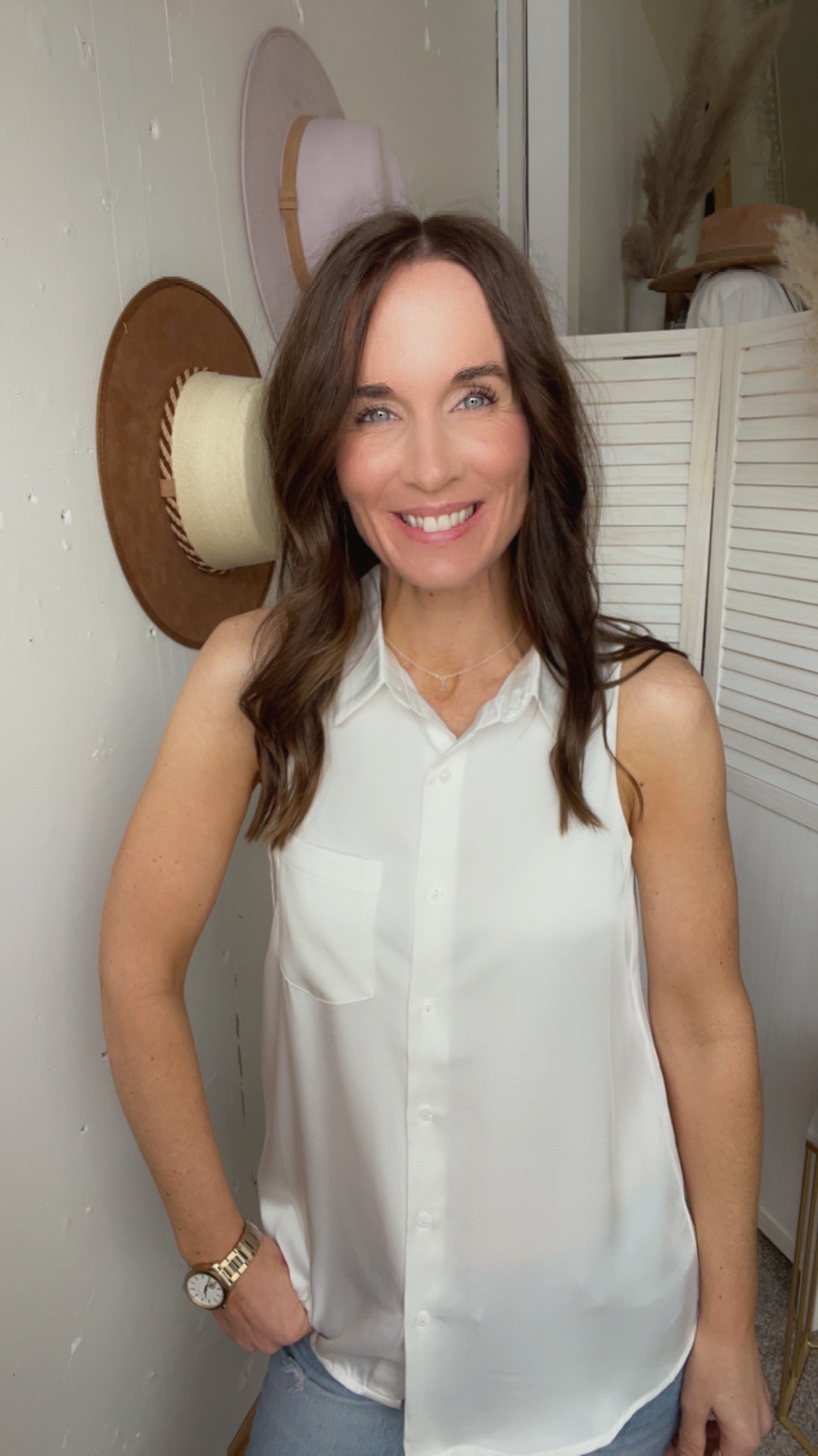 Shelly's White Tank Top、mySite、garagedoors4me