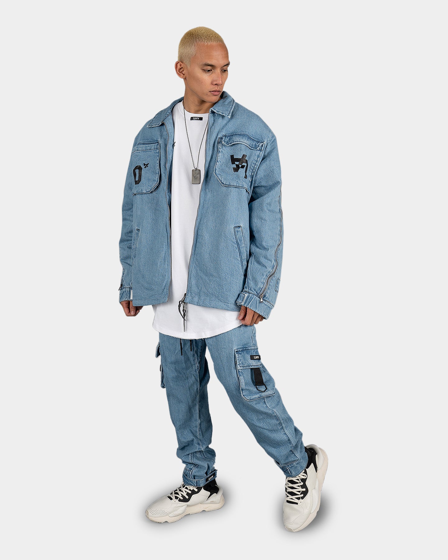 The Anti Order LA Champion Denim Joggers Light Blue/Black、mySite、zt4zffjzw