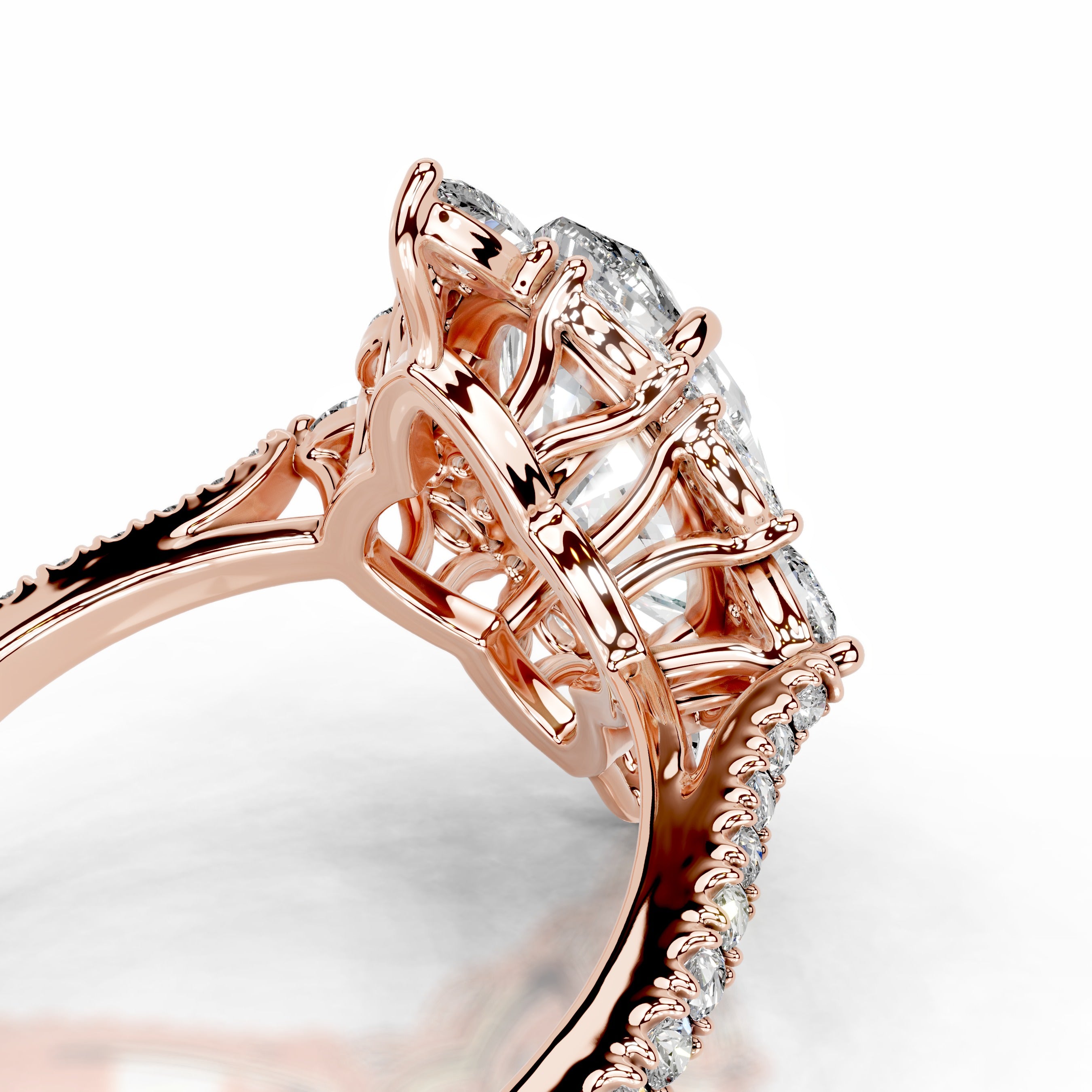 Fernanda Diamond Engagement Ring - 14K Rose Gold、mySite、hinf8tx79