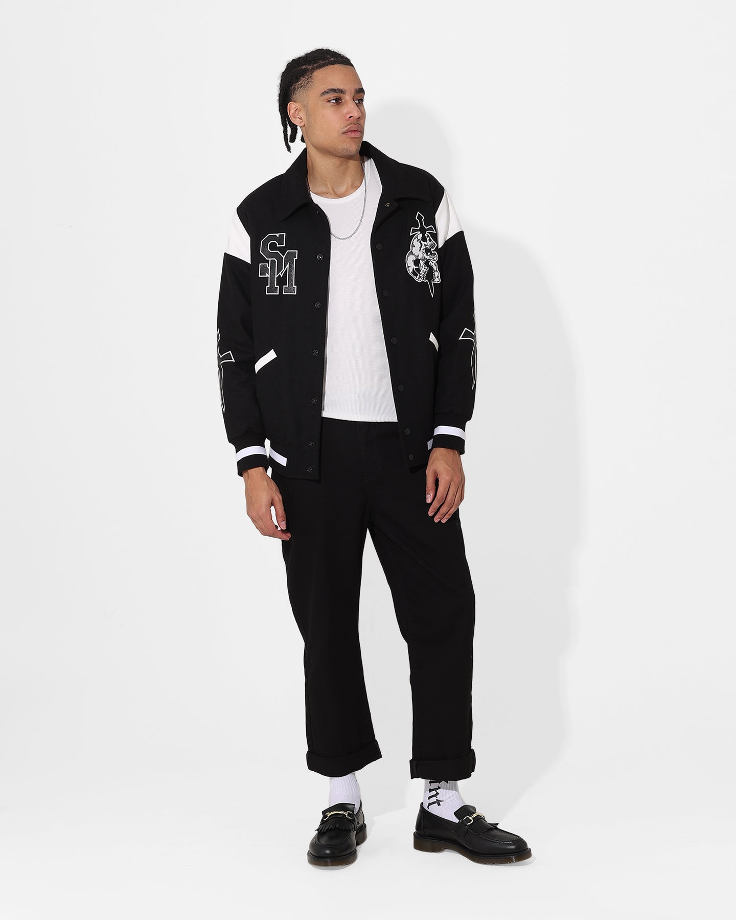 Saint Morta Rolled Hem Jeans Black、mySite、zt4zffjzw