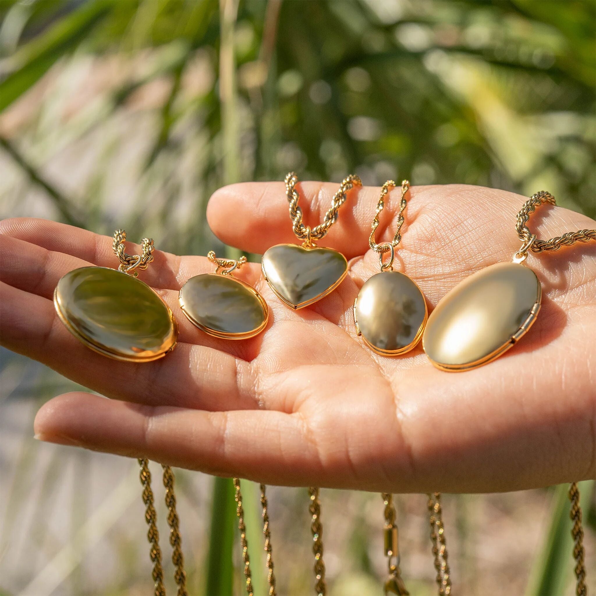 18K Gold PVD Stainless Steel Oval Locket / PDL0243、mySite、dreamappss