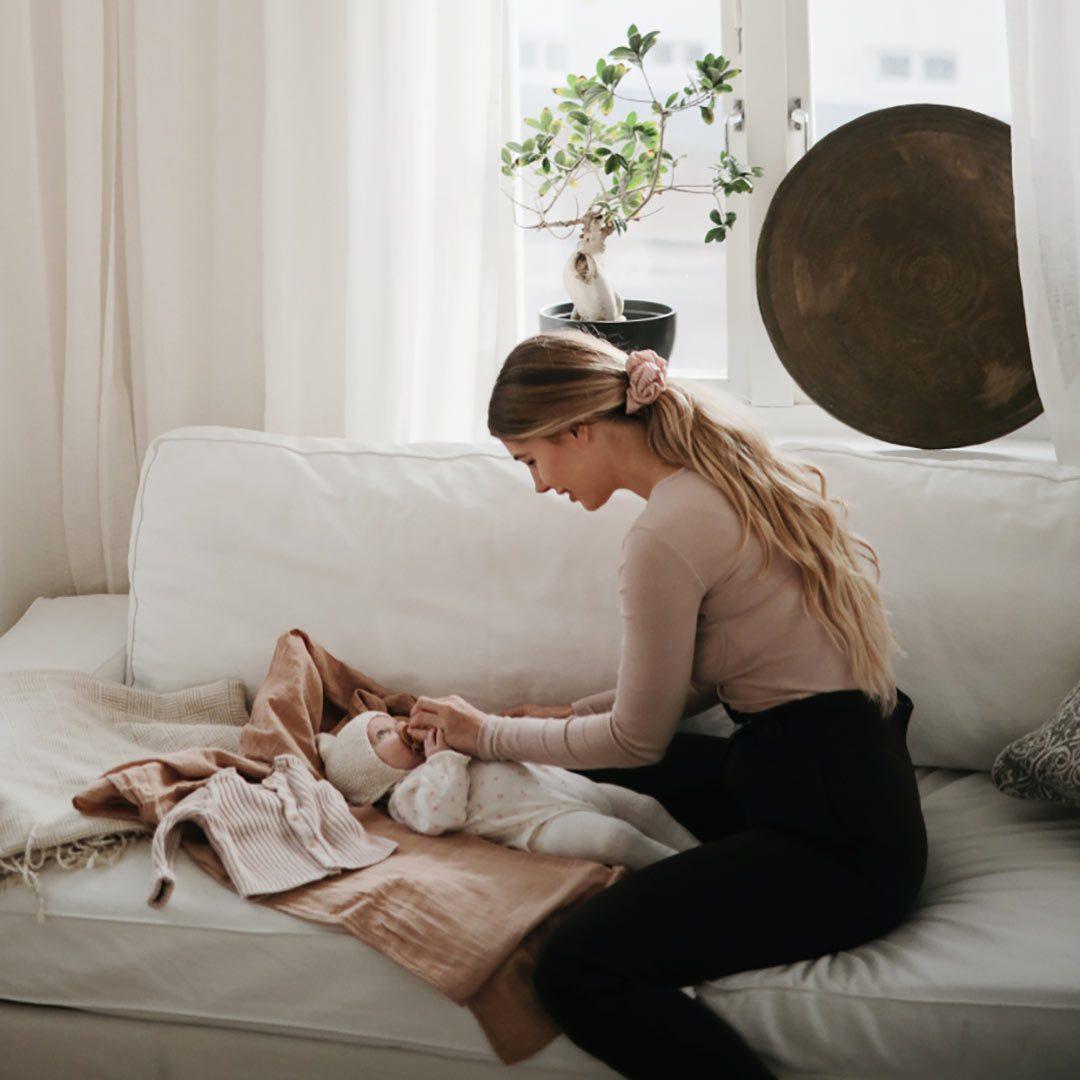  Mushie Organic Muslin Swaddle - Blush、mySite、merchandisen