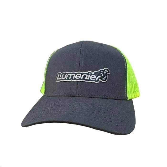  Lumenier Logo Retro Trucker Hat - Charcoal/Neon Green、mySite、merchandisen