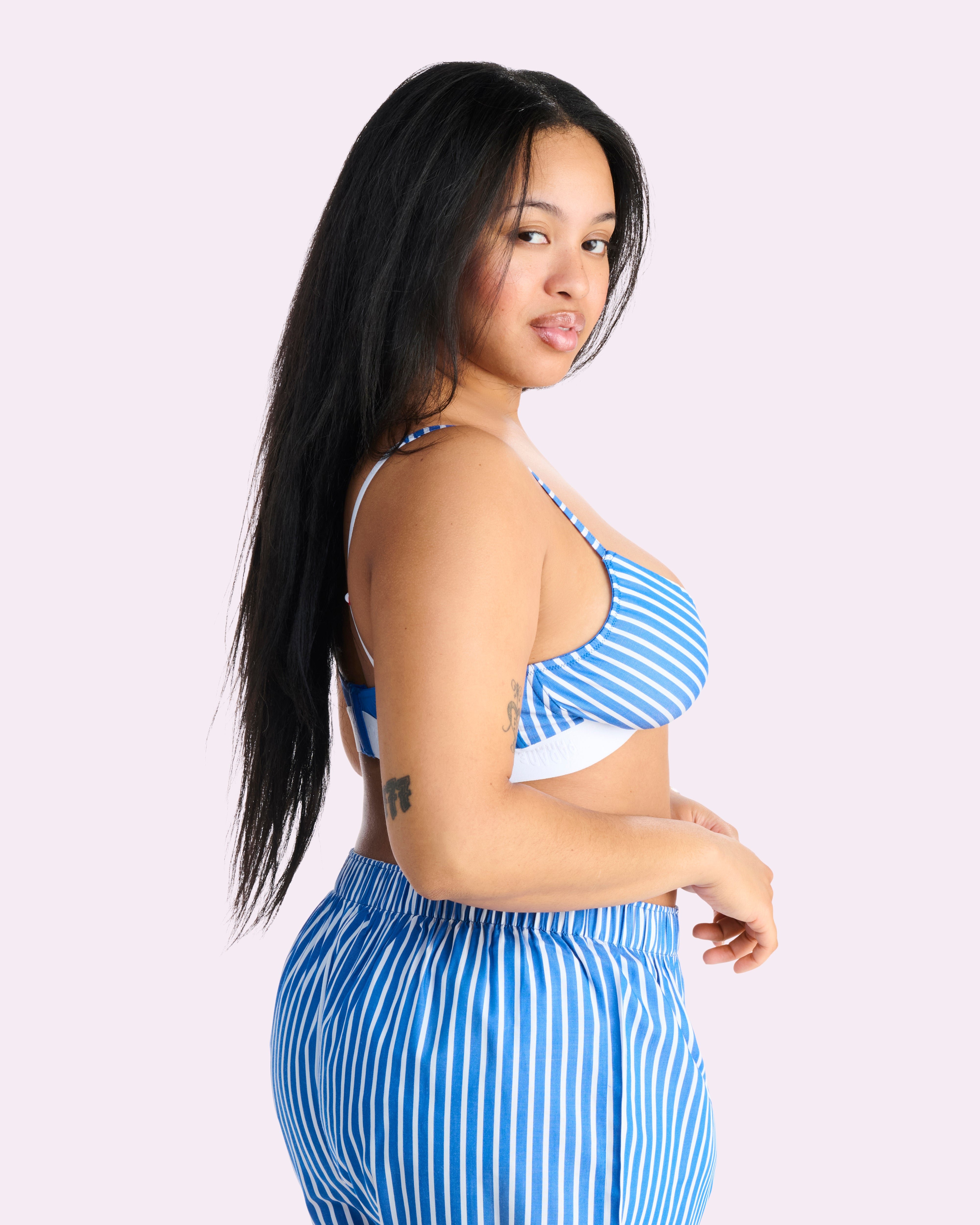 Parade Poplin Triangle Bralette | Parade Poplin (Paradise Stripe)、mySite、bengalsvssteelers