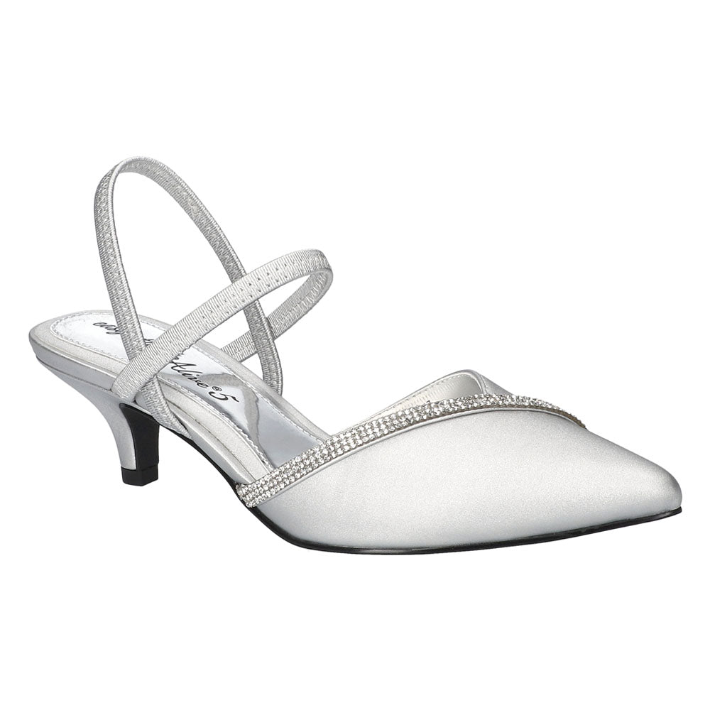 Unna Pointed Toe Kitten Heel Slingback Pumps、mySite、gtrtttuynbv