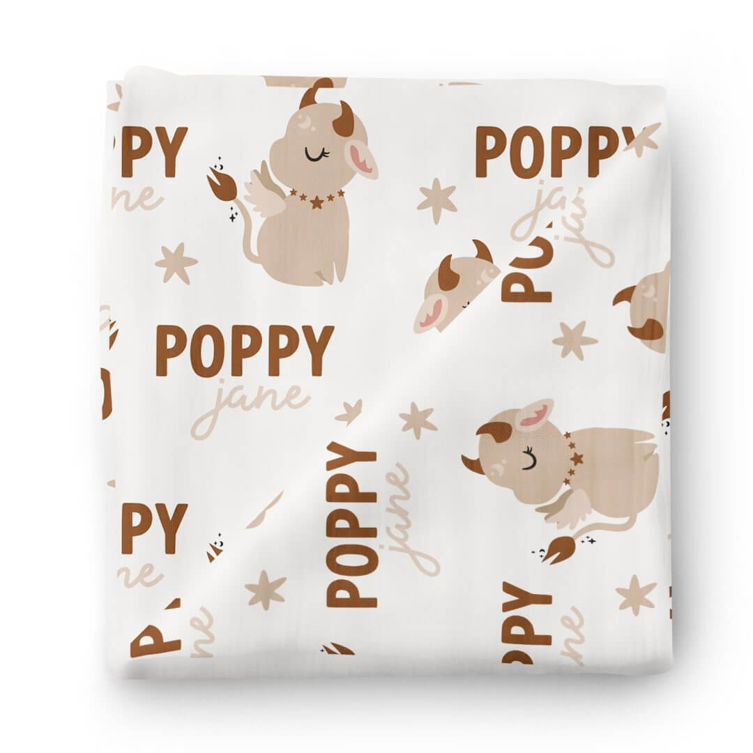  Zodiac Sign Personalized Baby Name Swaddle Blanket | Taurus、mySite、layawaytickets