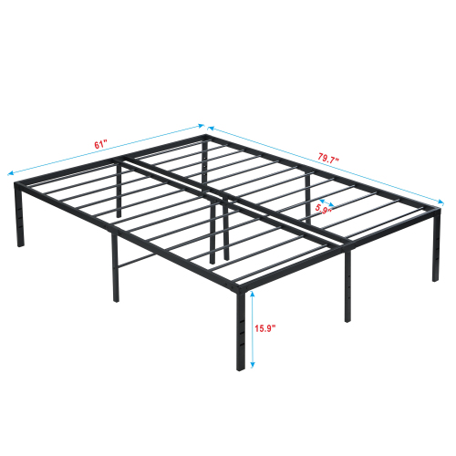 Full Size Bed Frame , Heavy Duty Metal Bed Frame , Quick & Easy Assembly, No Noise, Black、、casual