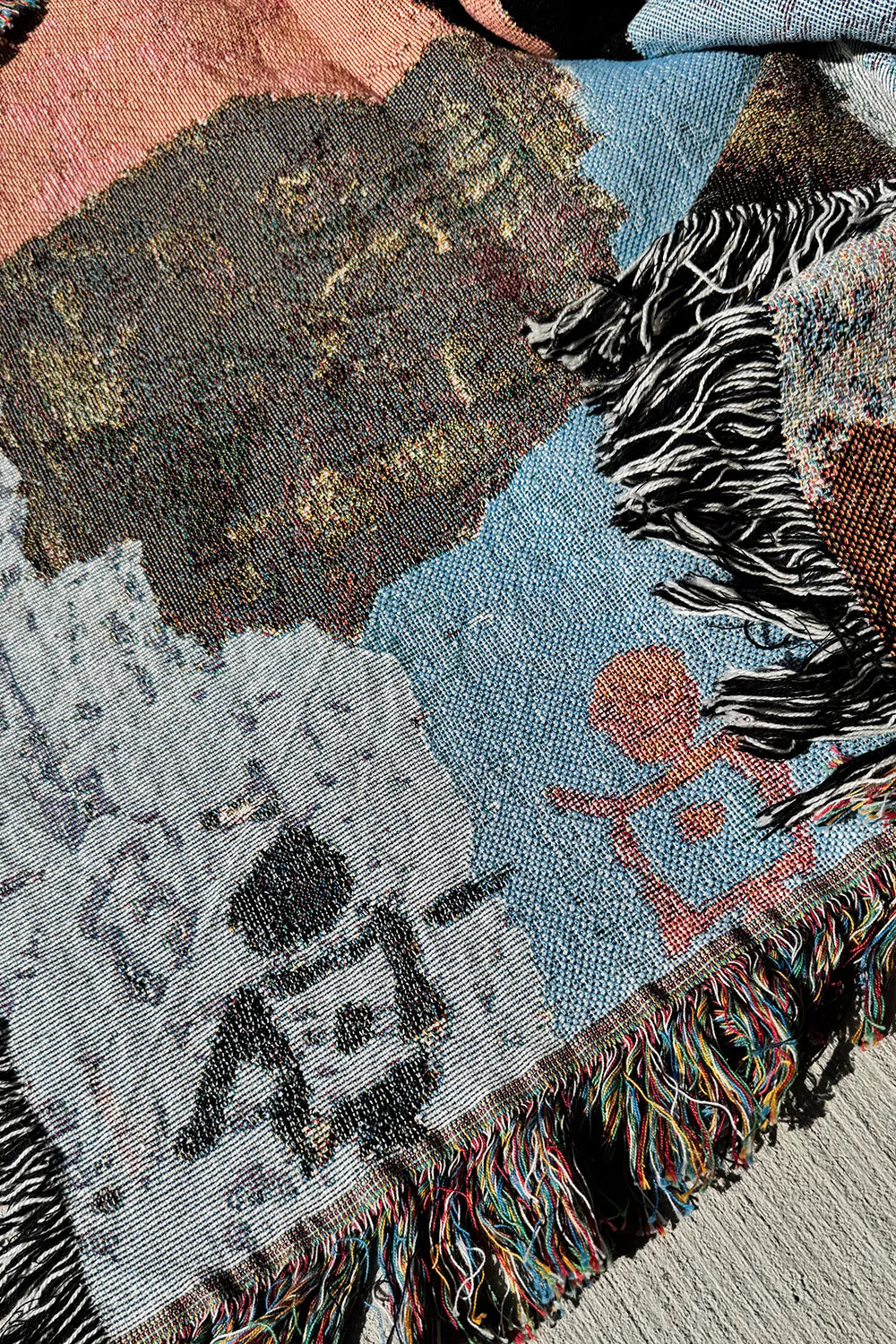 Paul Klee Blue Abstract Woven Throw Blanket、mySite、gigharbornorthrealestate