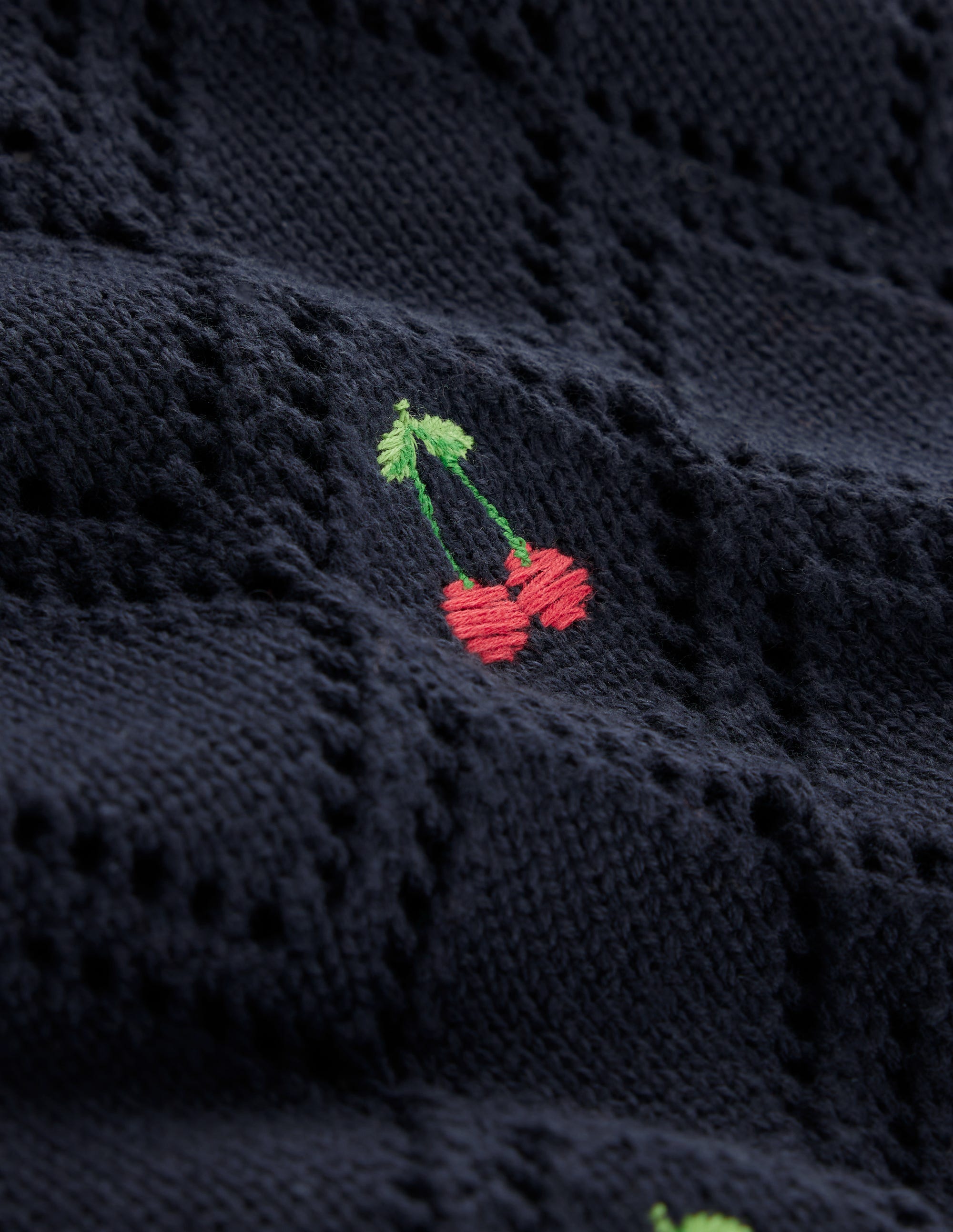  Enid Embroidered Sweater-Navy, Cherries、mySite、ashleygrahame