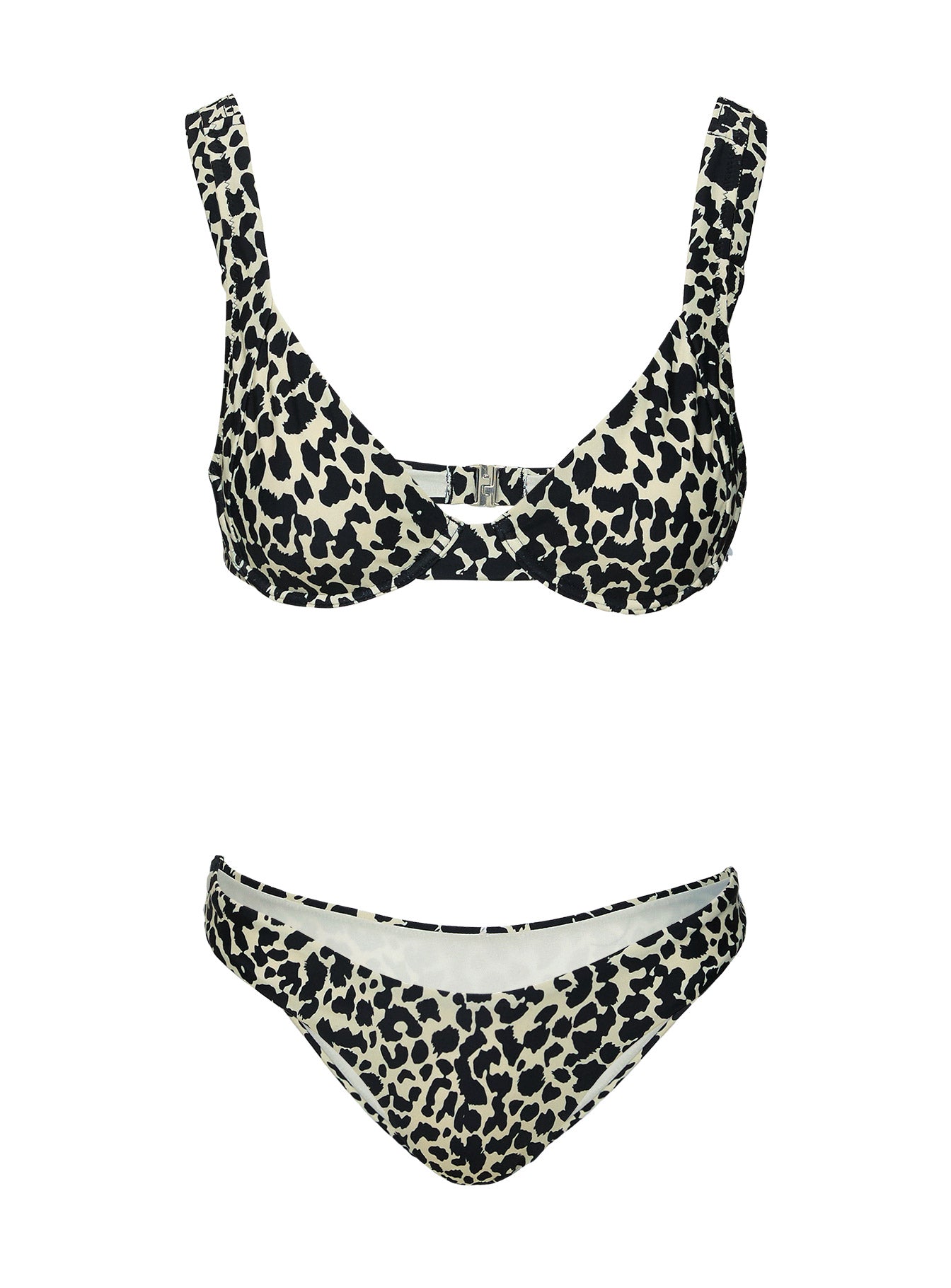 Ellie High Cut Cheeky Bikini Bottoms Leopard、mySite、solidvoid