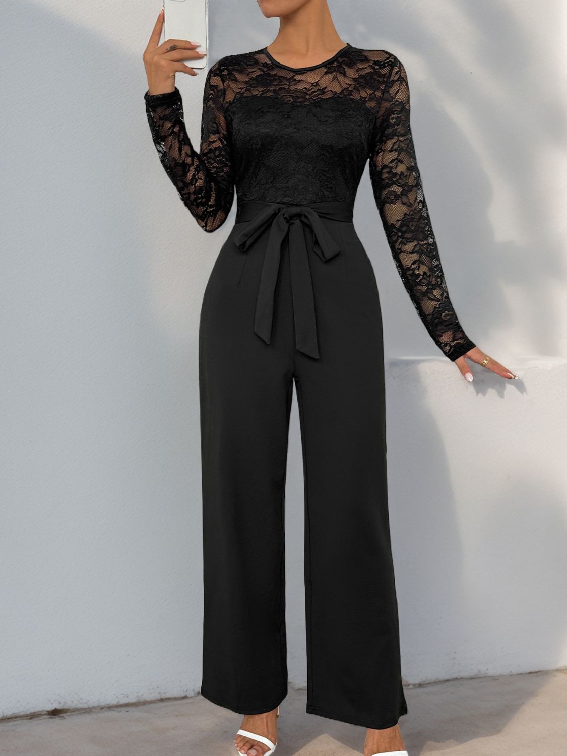  Steffi Lace Long Sleeve Jumpsuit、mySite、justintrudeaud
