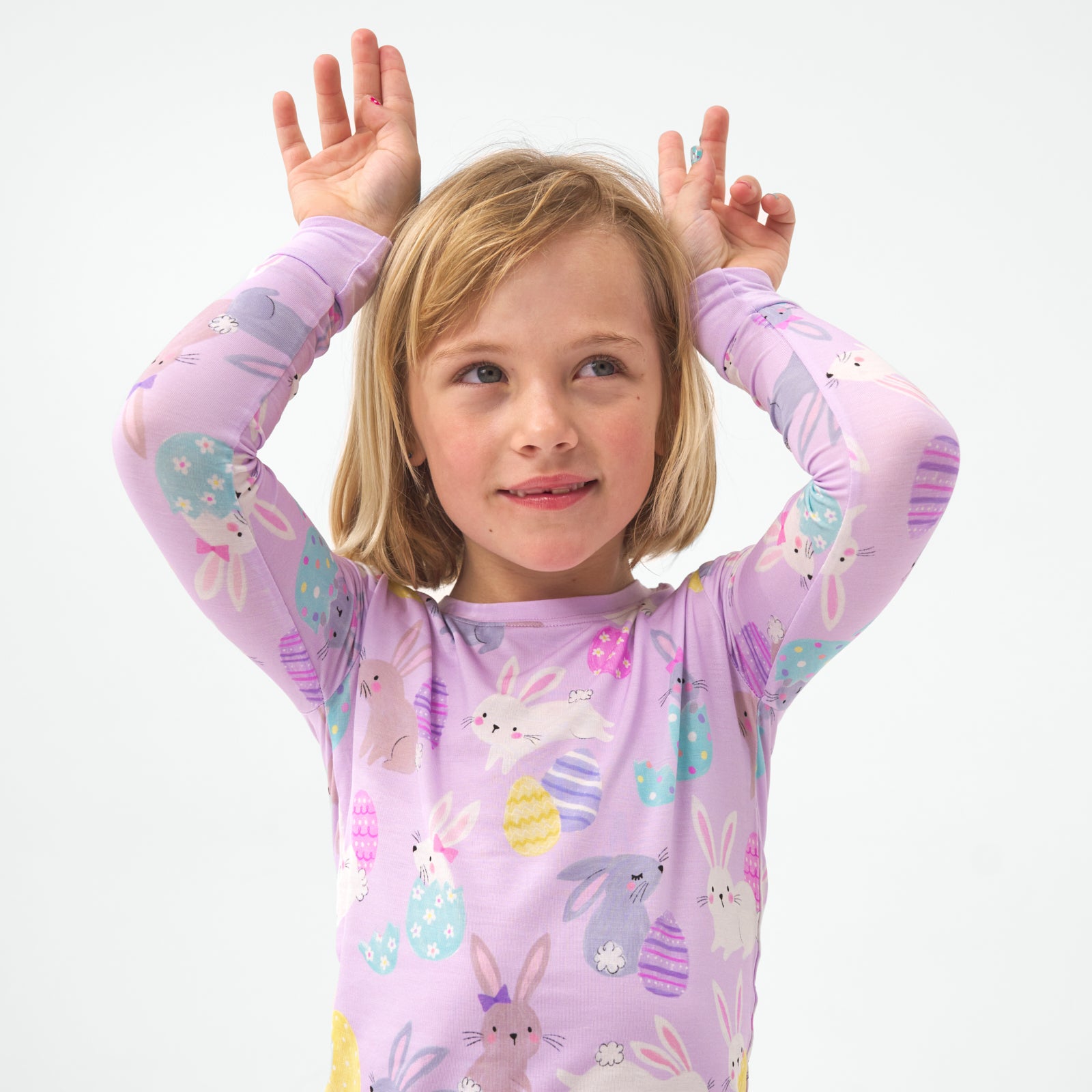  Lavender Hoppy Days Two-Piece Pajama Set、mySite、layawaytickets