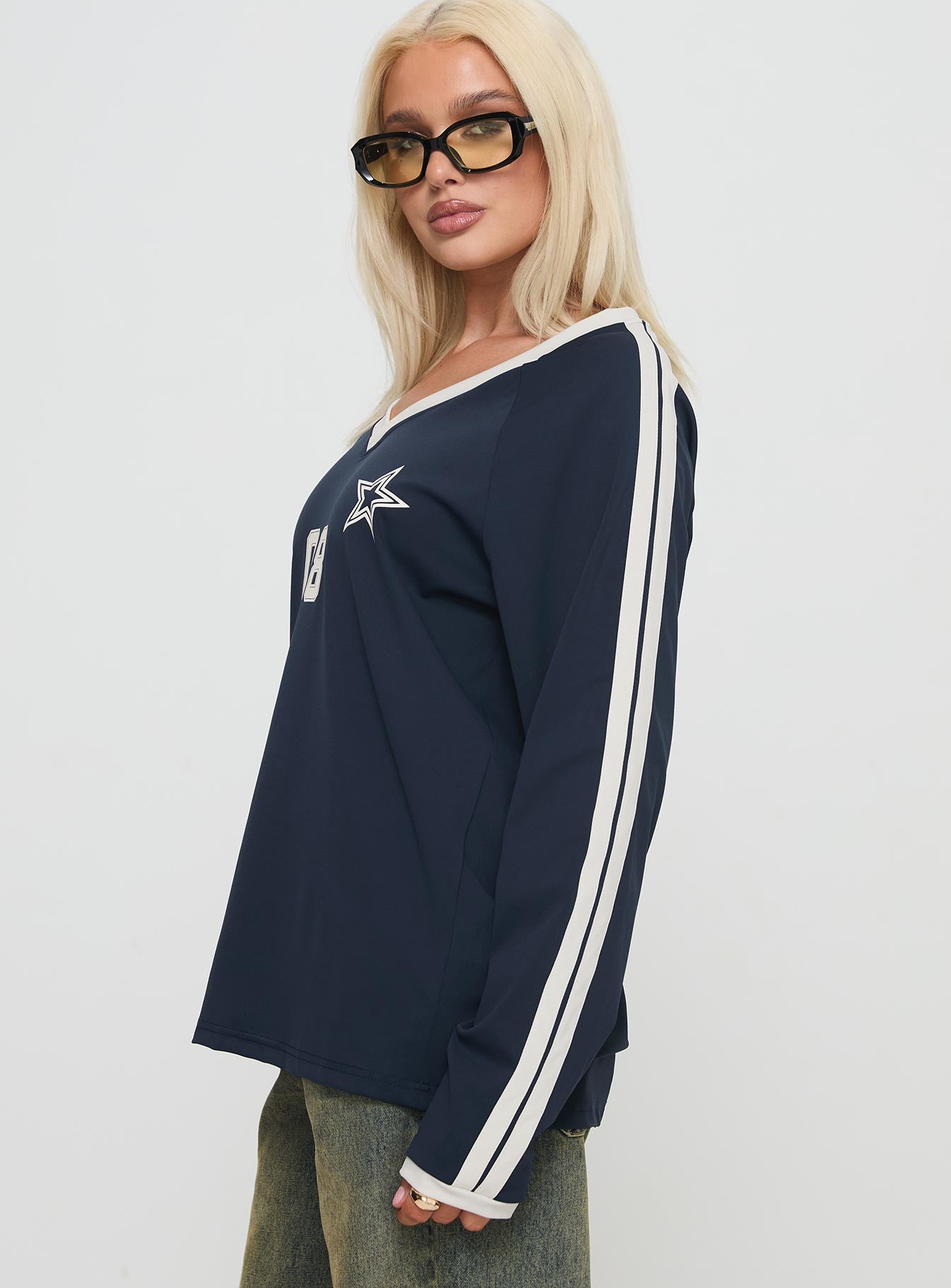 Spectate Top Long Sleeve Navy、mySite、solidvoid