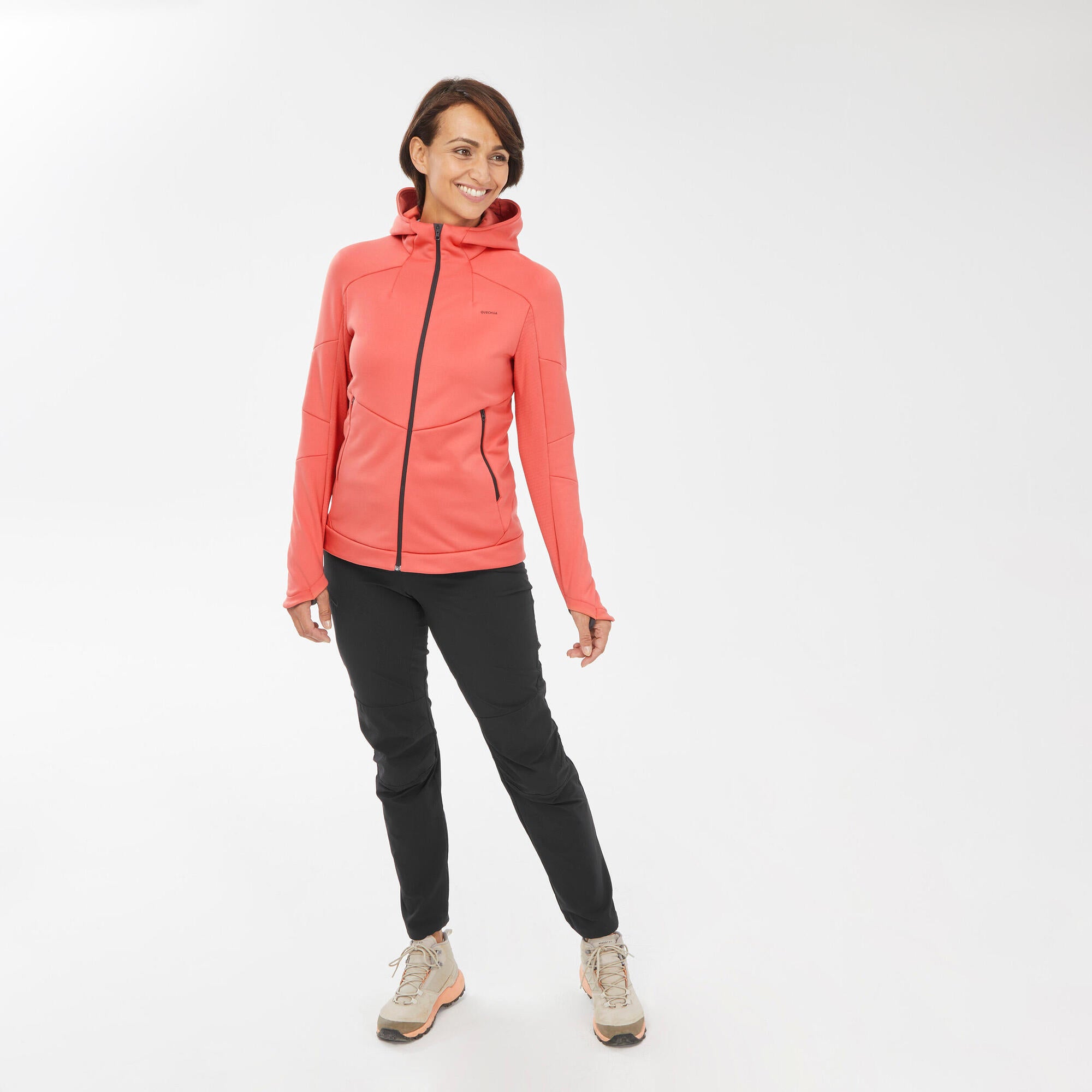 Quechua Women's Hiking Fleece Jacket - MH520 Hood