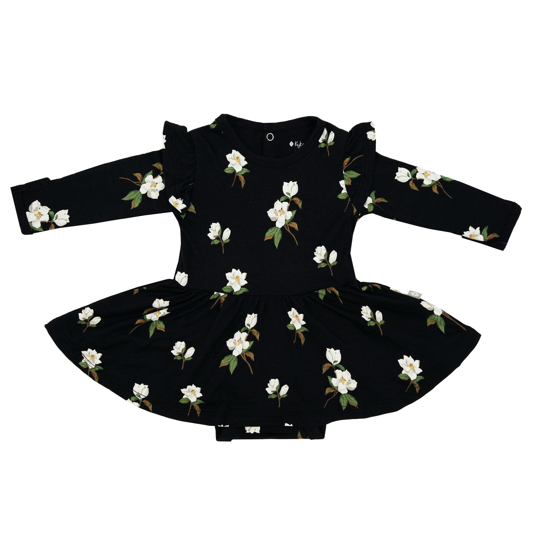  Long Sleeve Twirl Bodysuit Dress in Small Midnight Magnolia、mySite、layawaytickets