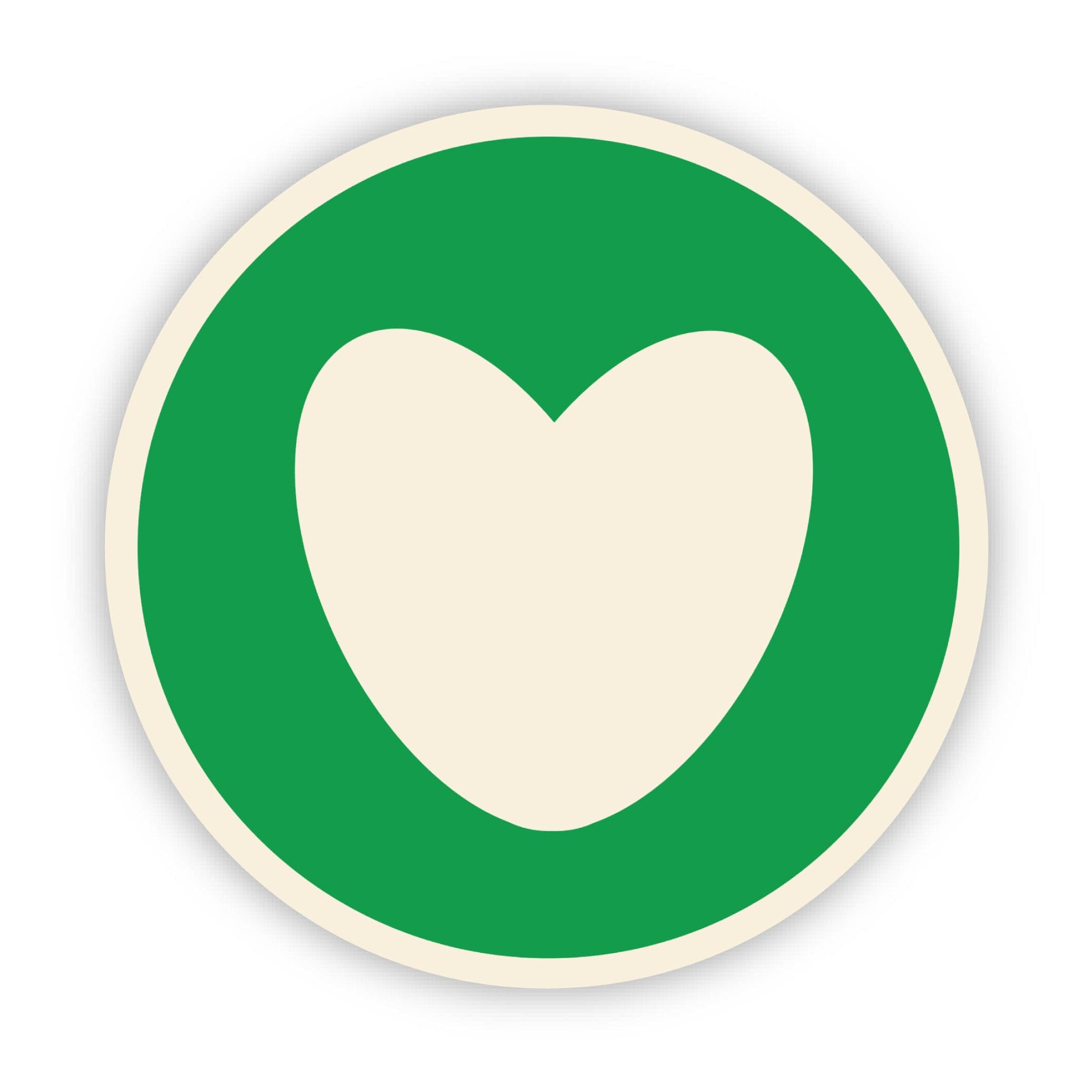  Green Heart Circle Sticker、mySite、ghnorth