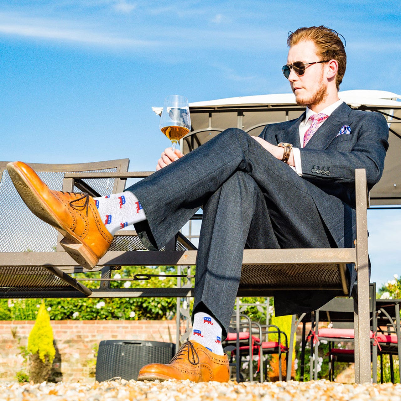 Patriotic Republican Socks Parquet Men's Fun Crew Socks *、mySite、g9winljtr