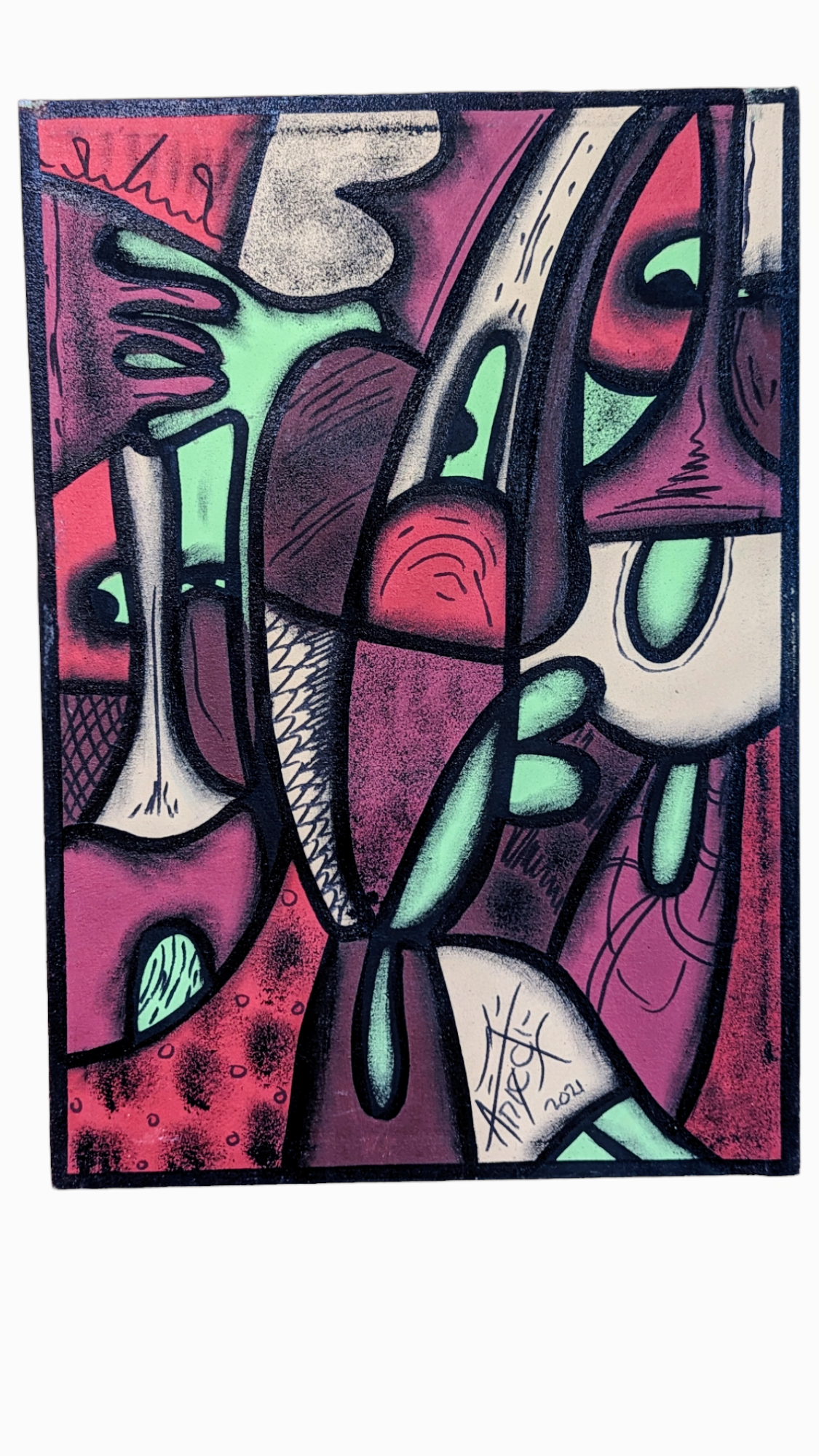 Dupsie's multicolored Olorunfemi's Vision Nigerian Canvas Art DPARTMGC、mySite、solidvoid