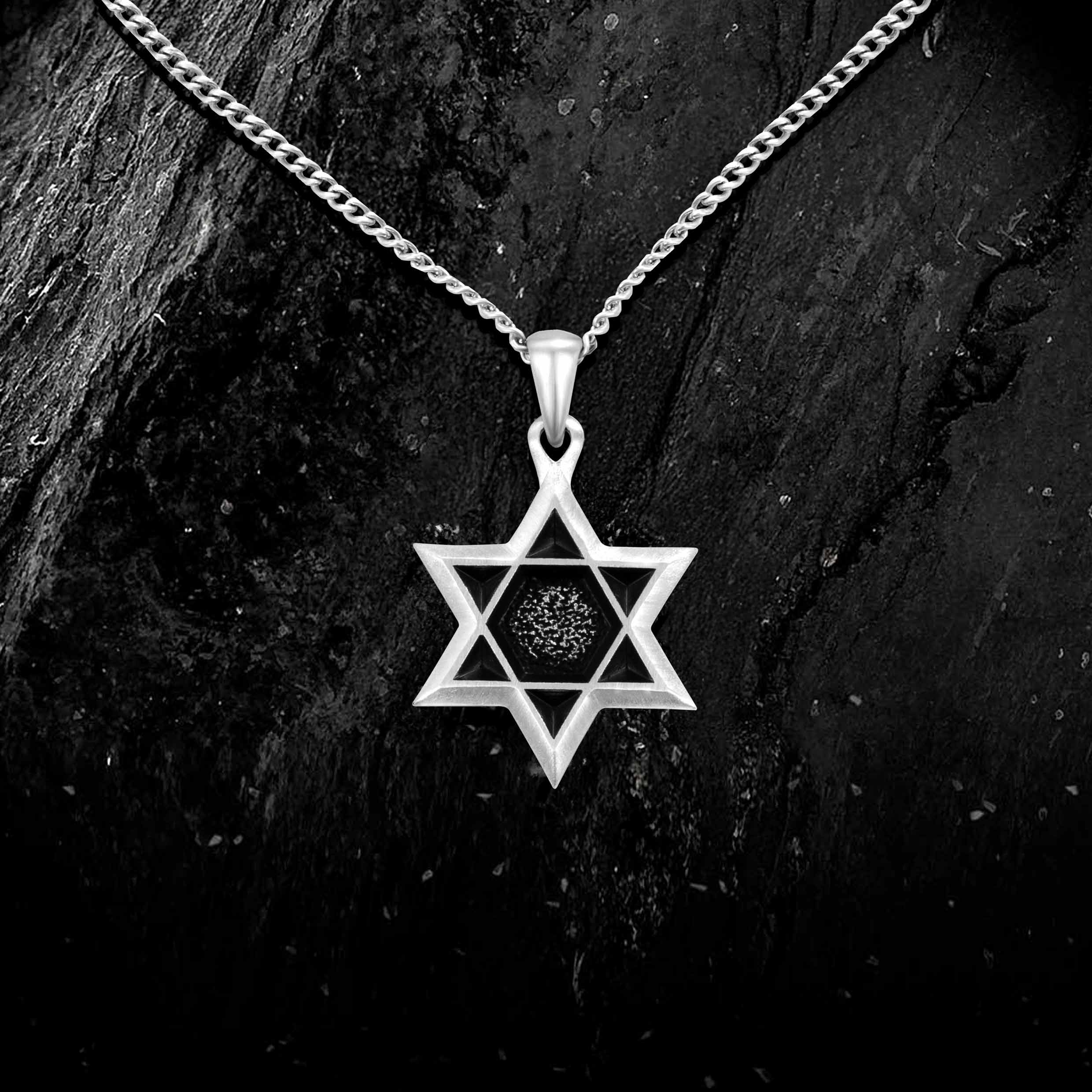  Star Of David Pendant - Silver