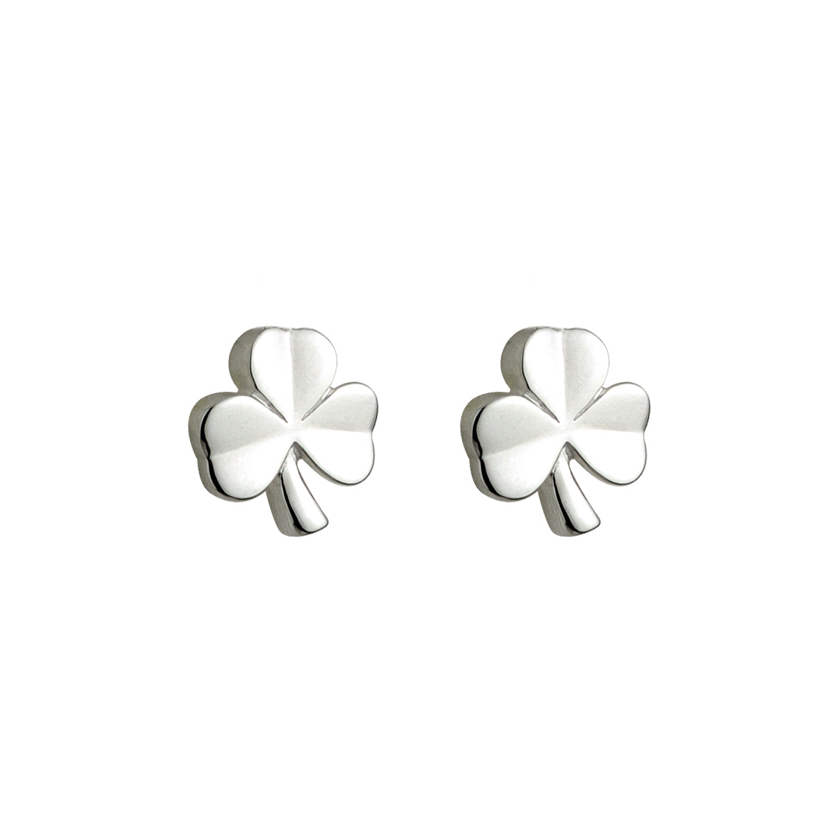 Silver Kids Shamrock Stud Earrings、mySite、botmansion