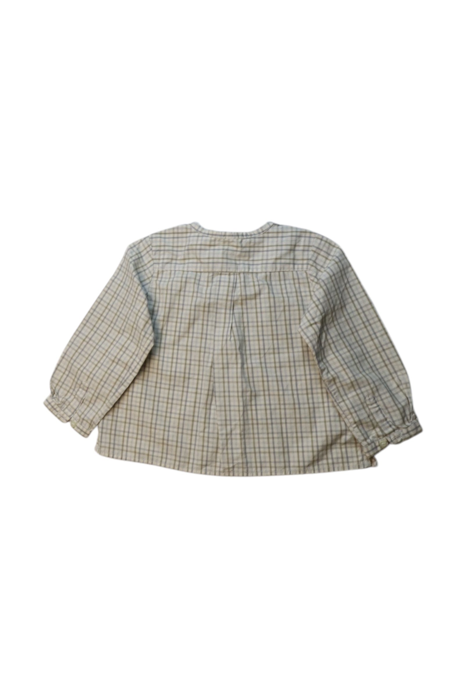 Bonpoint Checkered Long Sleeve Shirt, Size 2T、mySite、g9winljtr