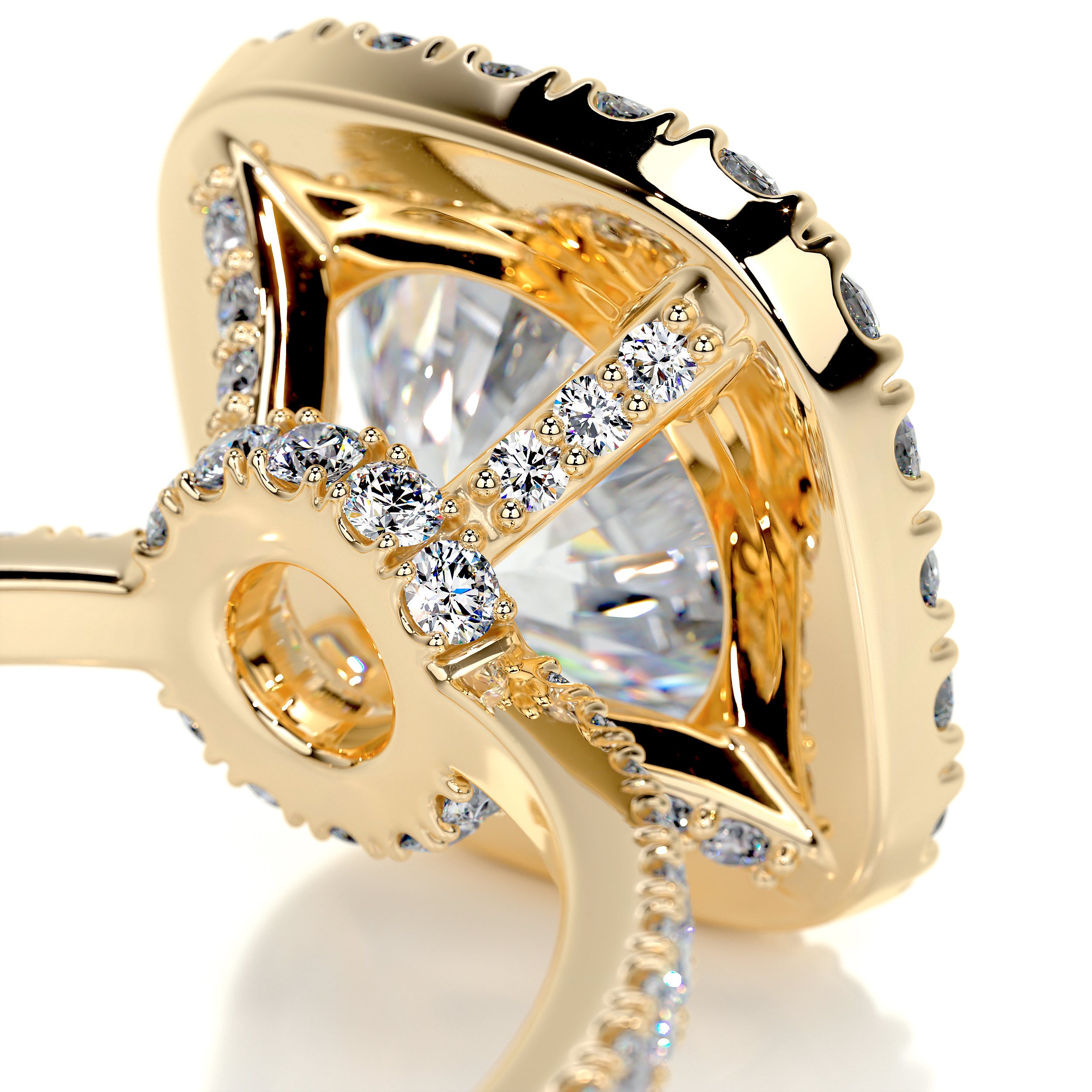 Catalina Moissanite & Diamond Ring -18K Yellow Gold、mySite、hinf8tx79