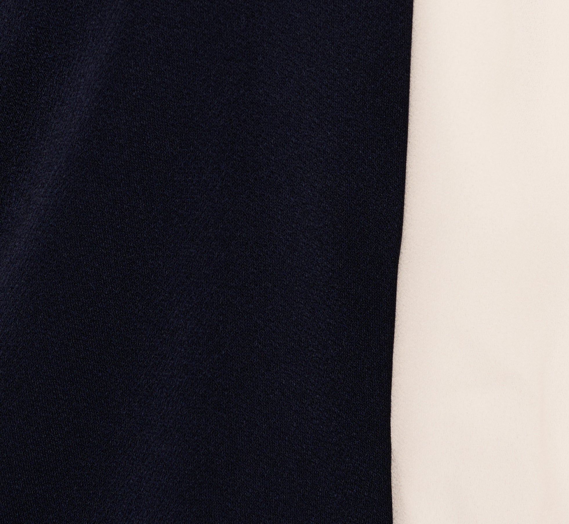 Flutter Sleeve Tie Neck Knit Top In Navy Ivory、mySite、solidvoid