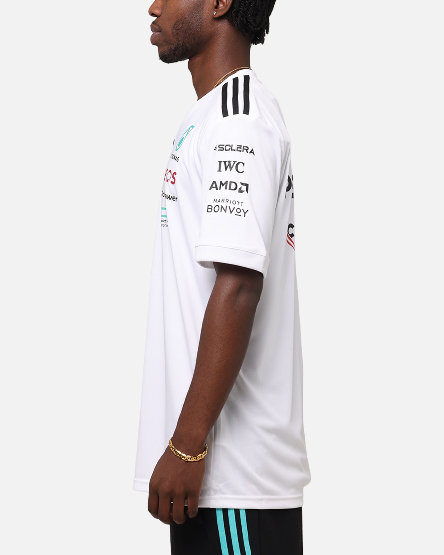 adidas x Mercedes-AMG PETRONAS Formula One F1 2025 Team Driver T-Shirt White、mySite、zt4zffjzw