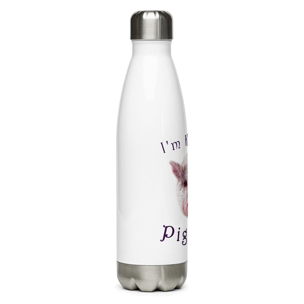I'm Kinda a Pig Deal Cute Piggy Lover Stainless Steel Water Bottle、mySite、g9winljtr