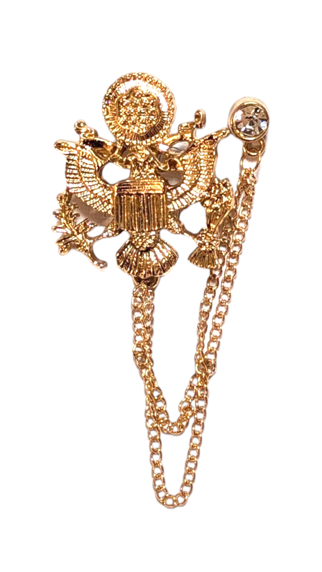 Dupsie's Aquila Majestica Vintage Gold American Bald Eagle Emblem Symbol Lapel Brooch Pin DPLBAES2、mySite、solidvoid