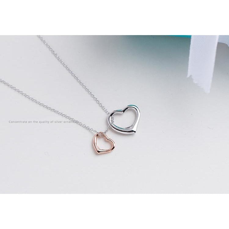 Double Heart Sterling Silver Pendant-Gorgeous and Fine Quality!、mySite、g9winljtr