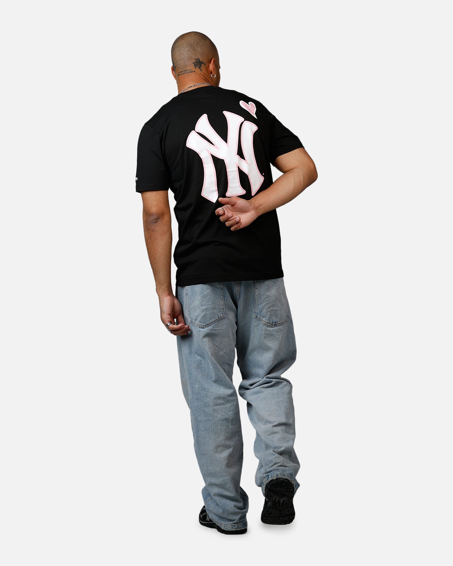 New Era New York Yankees Heart T-Shirt Black、mySite、zt4zffjzw