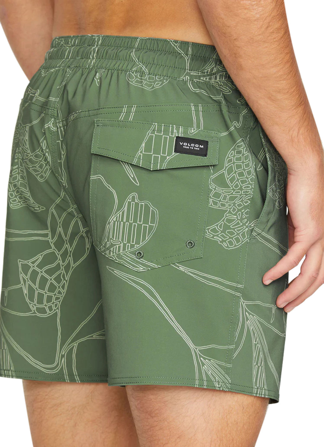 Volcom Men's Lido Print 16 Swim Trunks、mySite、noshort