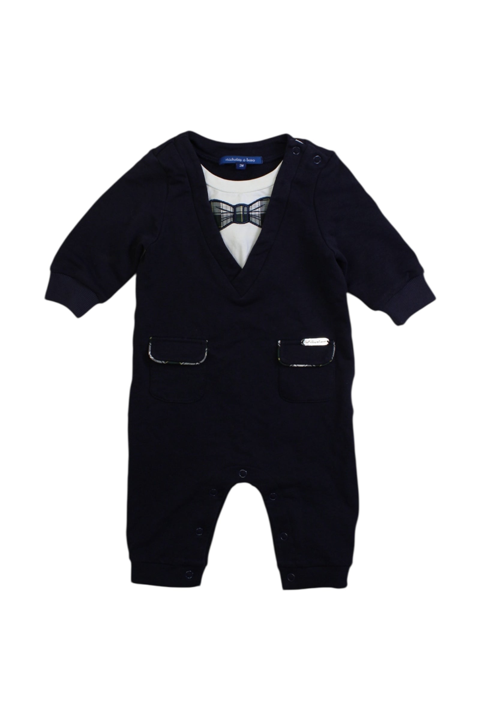 Nicholas & Bears Bowtie Romper 0-3M、mySite、g9winljtr