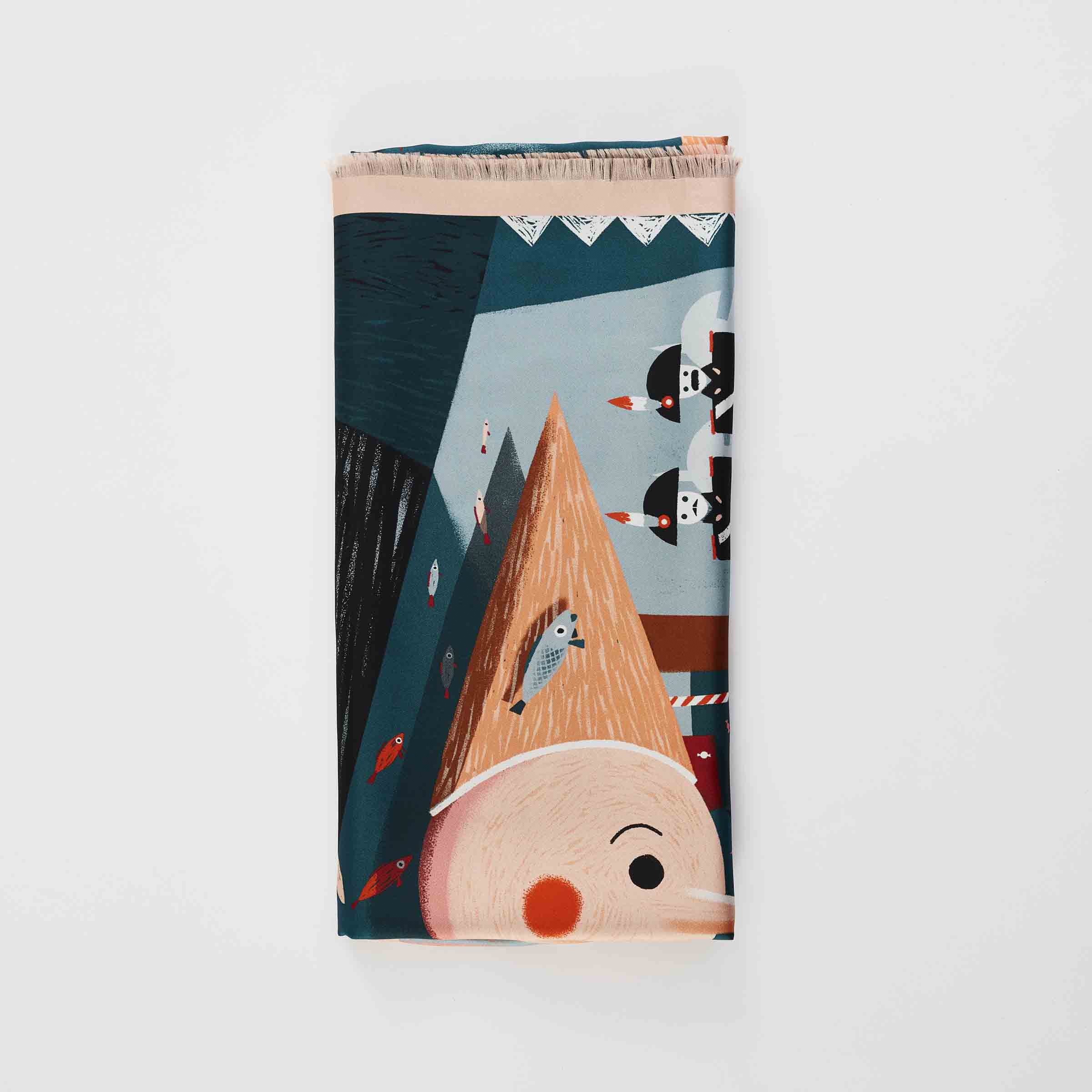 Silk and Cashmere Stole PINOCCHIO by Marco Brancato for Orequo、mySite、neckold