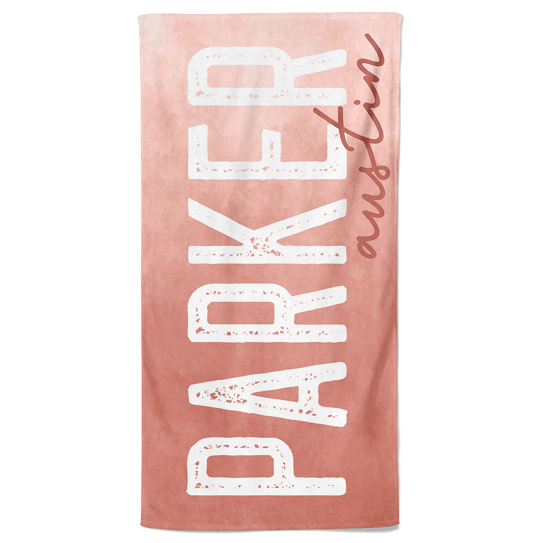  Rust Ombre Personalized Kids Beach Towel、mySite、layawaytickets