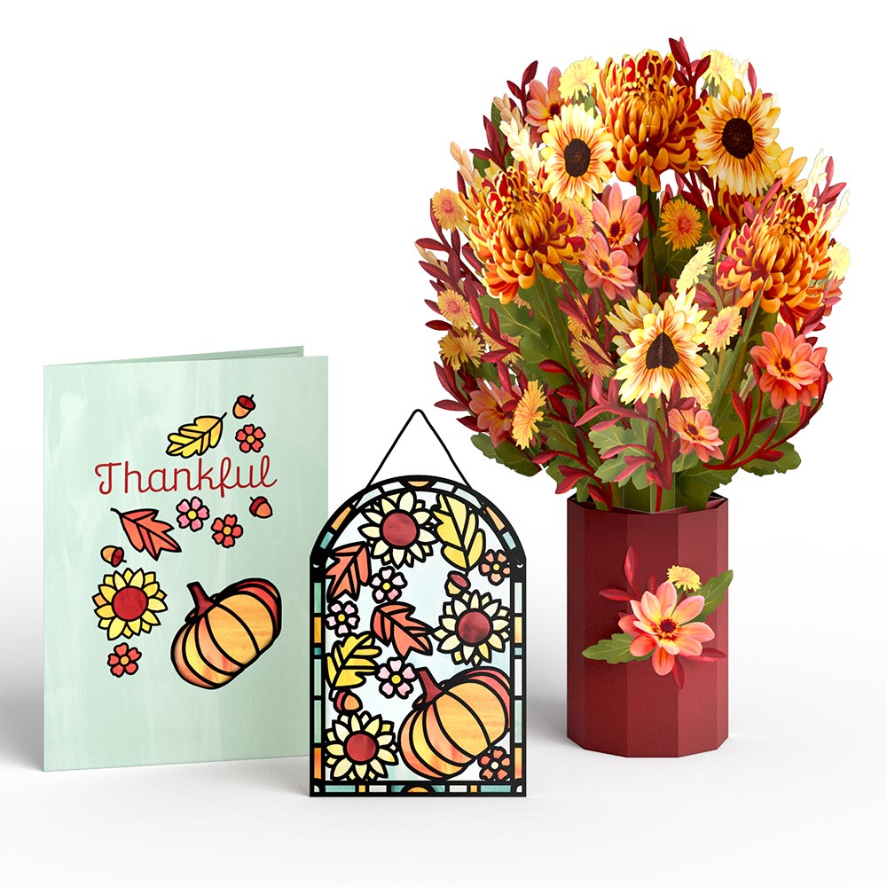 Thankful Suncatcher Card & Pop-Up Bouquet Bundle、mySite、solidvoid