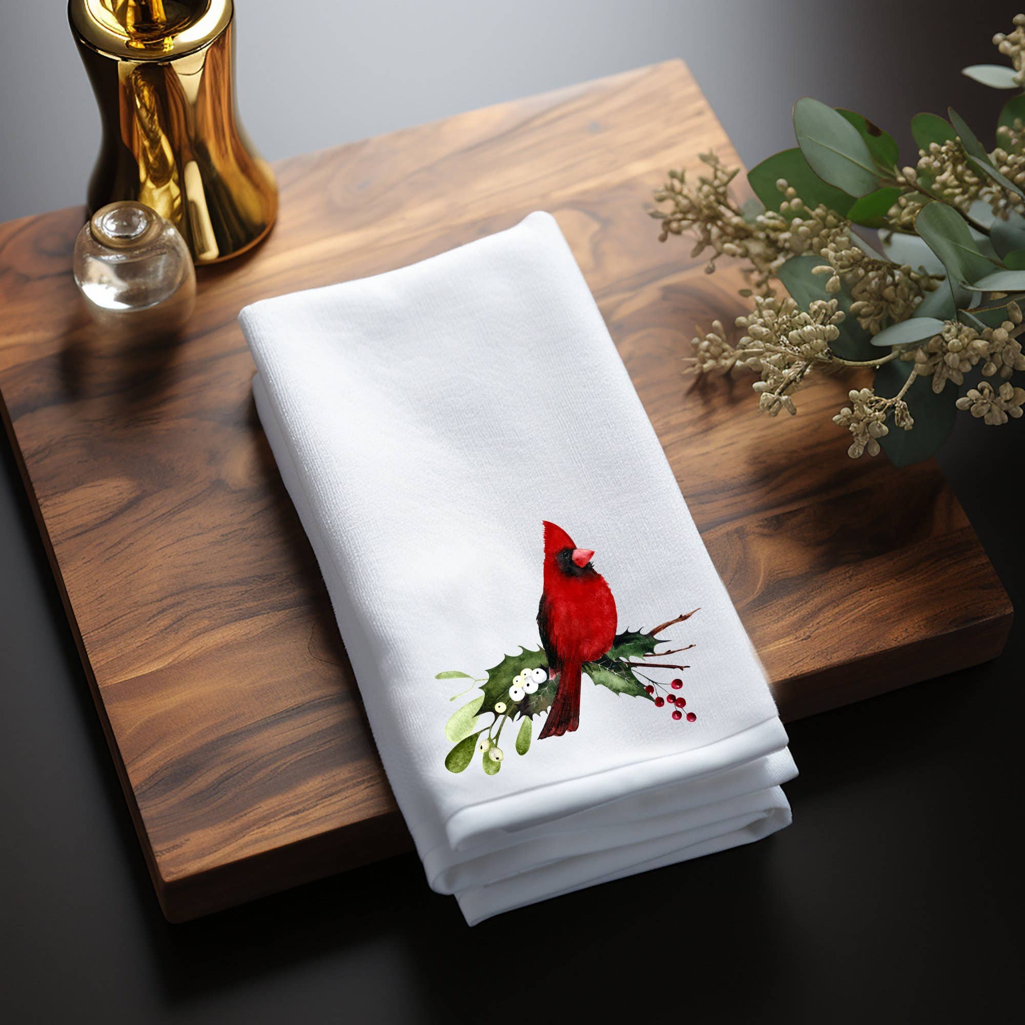 Holiday Cardinal Microfiber Finger Towel for Nature Lovers、mySite、g9winljtr
