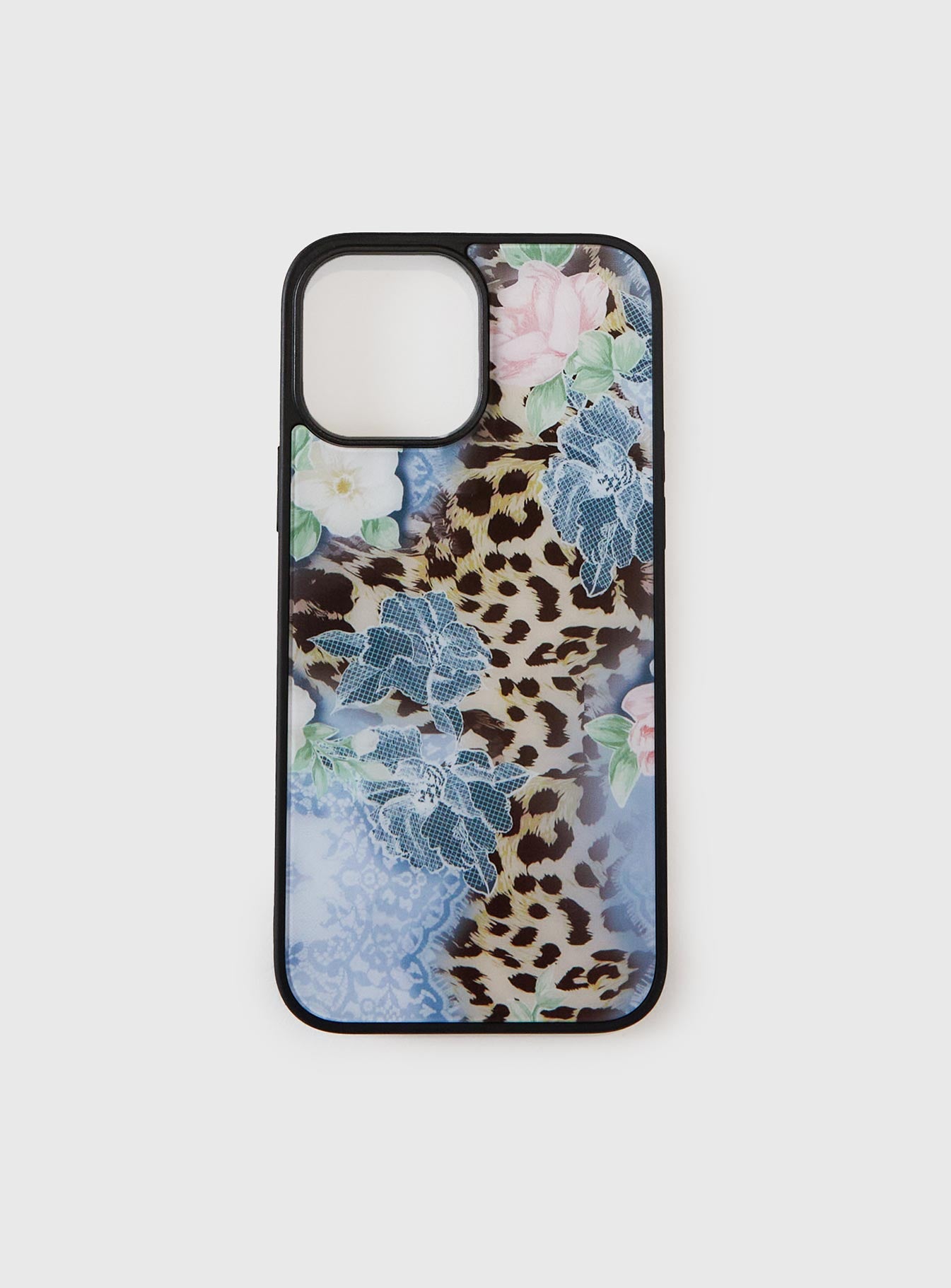 Elayna iPhone Case Leopard Floral、mySite、solidvoid