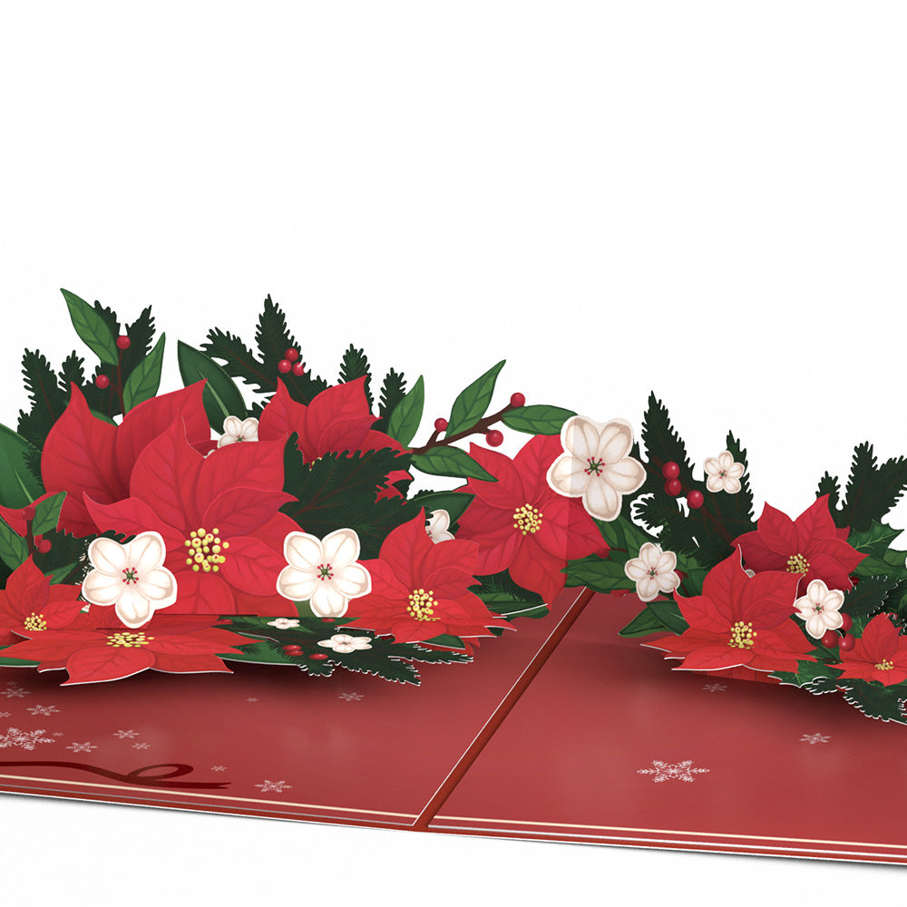 Poinsettia & Pine Pop-Up Card、mySite、solidvoid