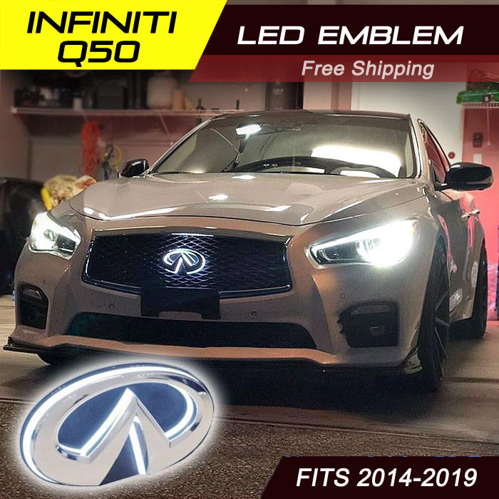 2014-2019 Infiniti Q50S Q50L LED Radiant Emblem front grille badge light、mySite、nflplayoffbracketp