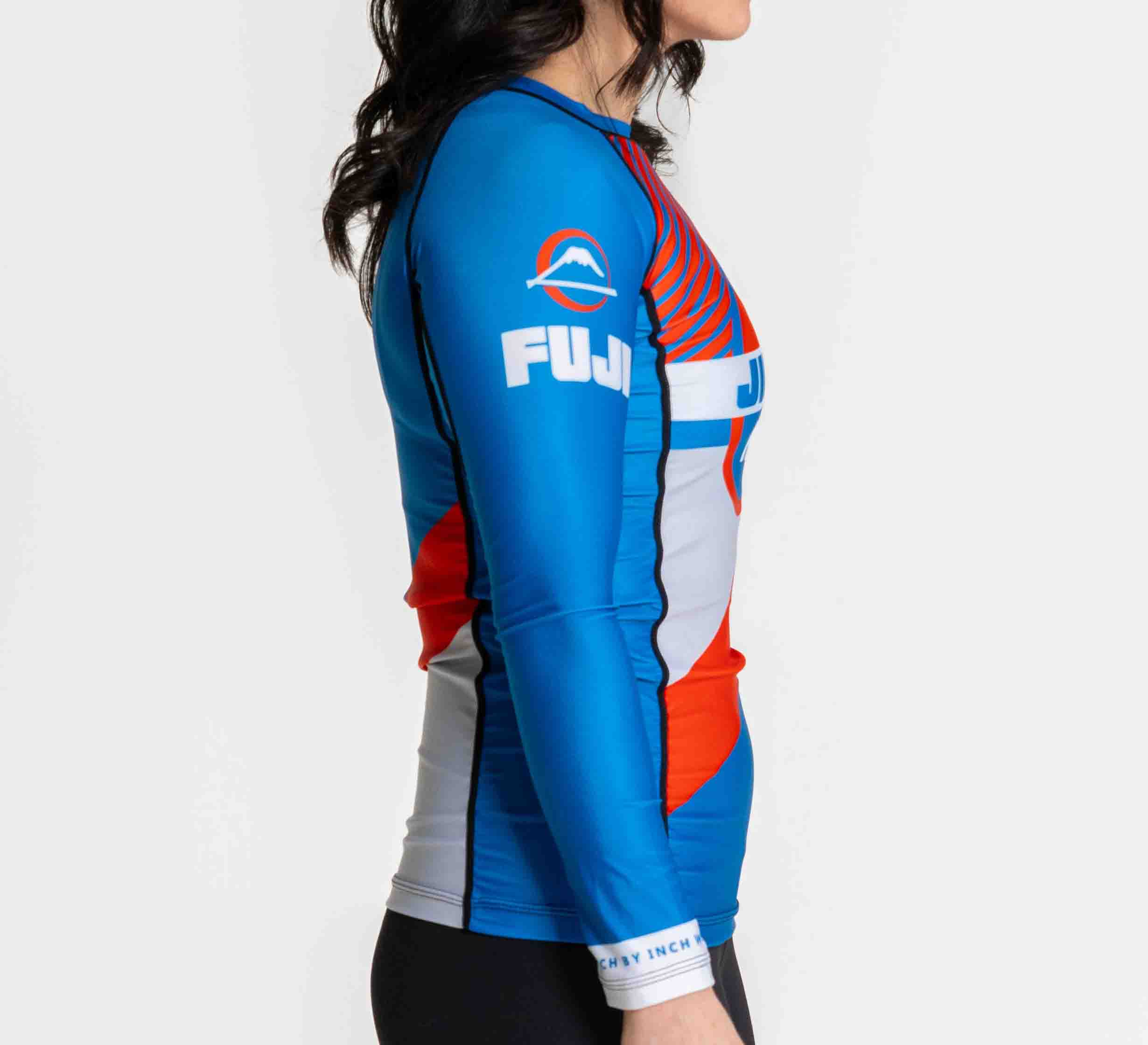 Womens Pacer Flex Lite Long Sleeve Rashguard Blue/Red、mySite、gigharbornorthrealestate